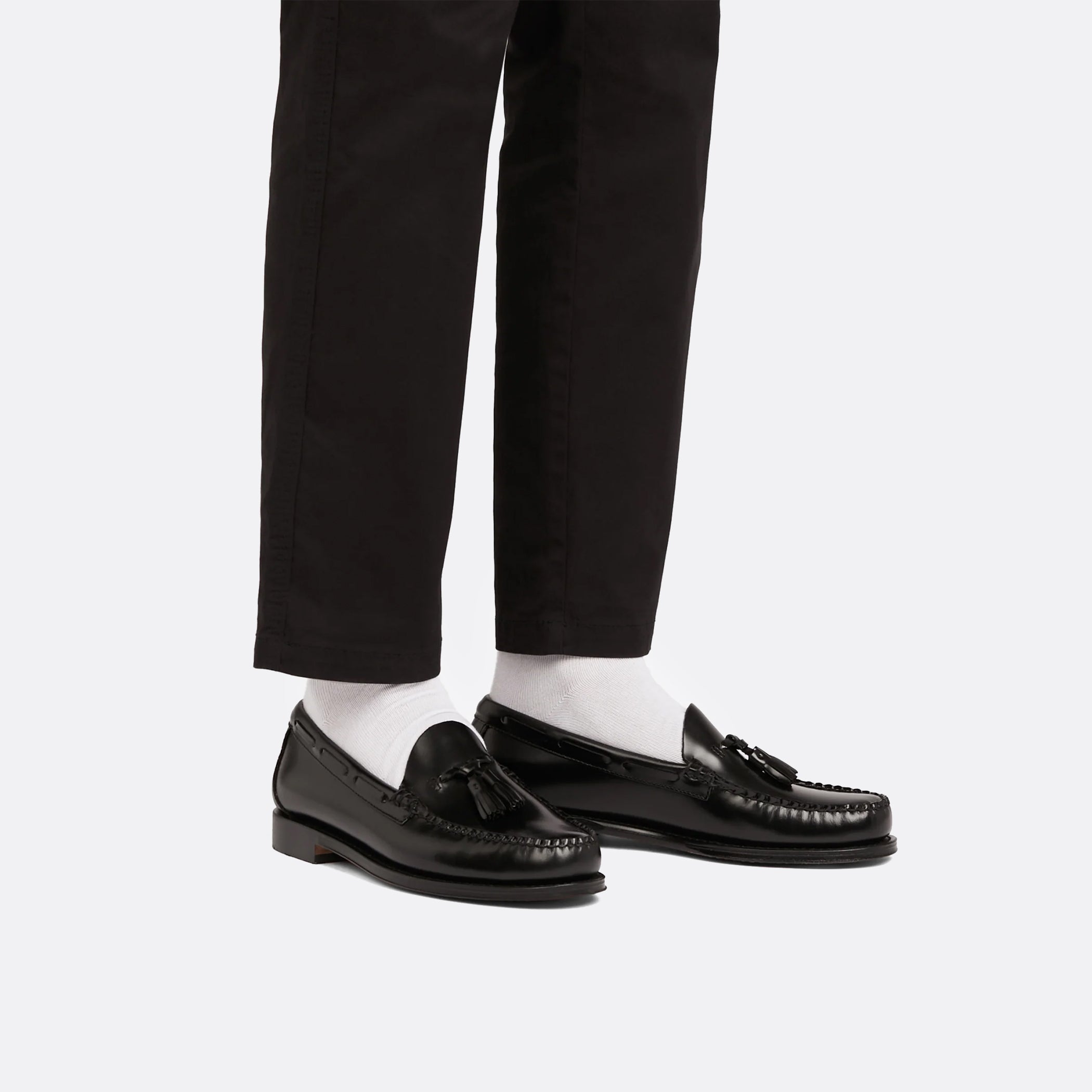 G.H Bass Weejuns Larkin Tassel Loafers in Black Leather