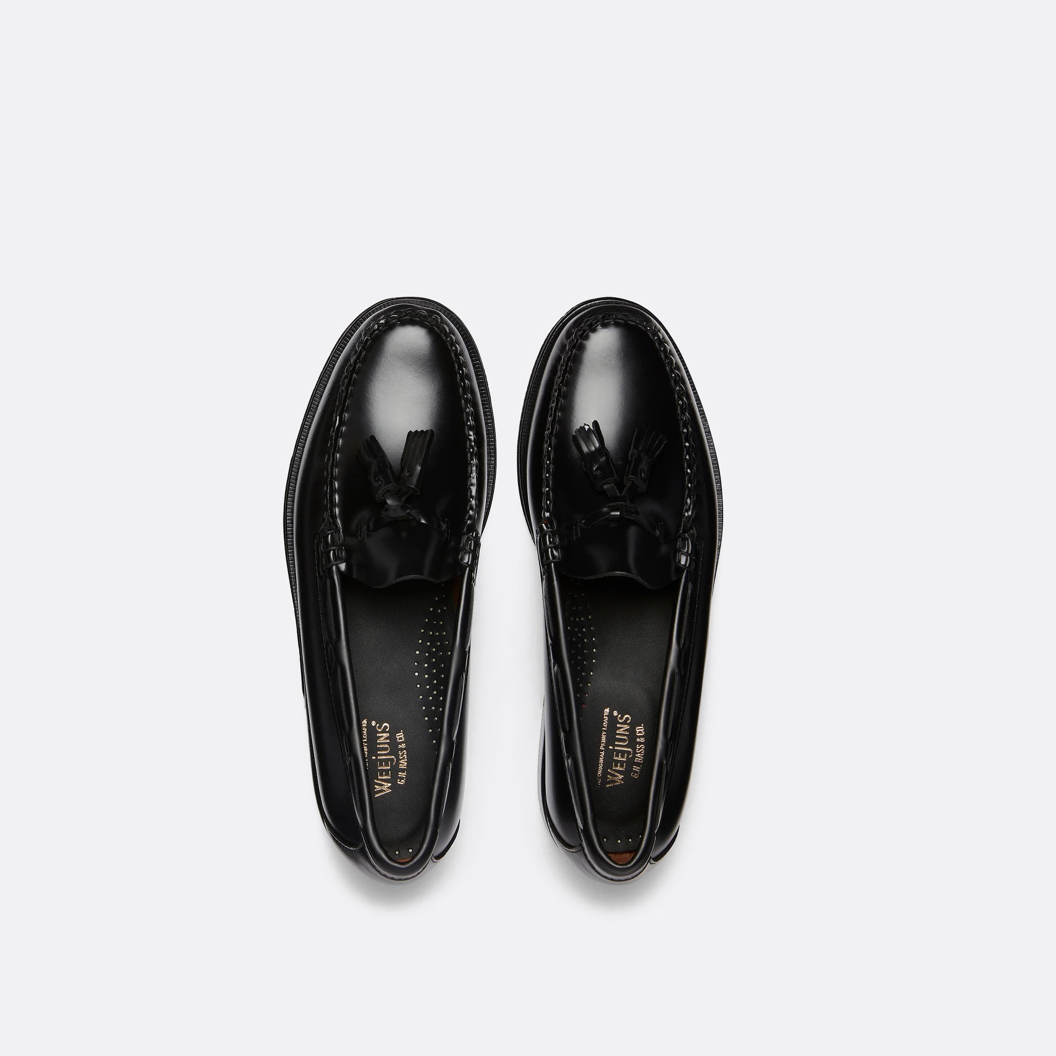 G.H Bass Weejuns Larkin Tassel Loafers in Black Leather