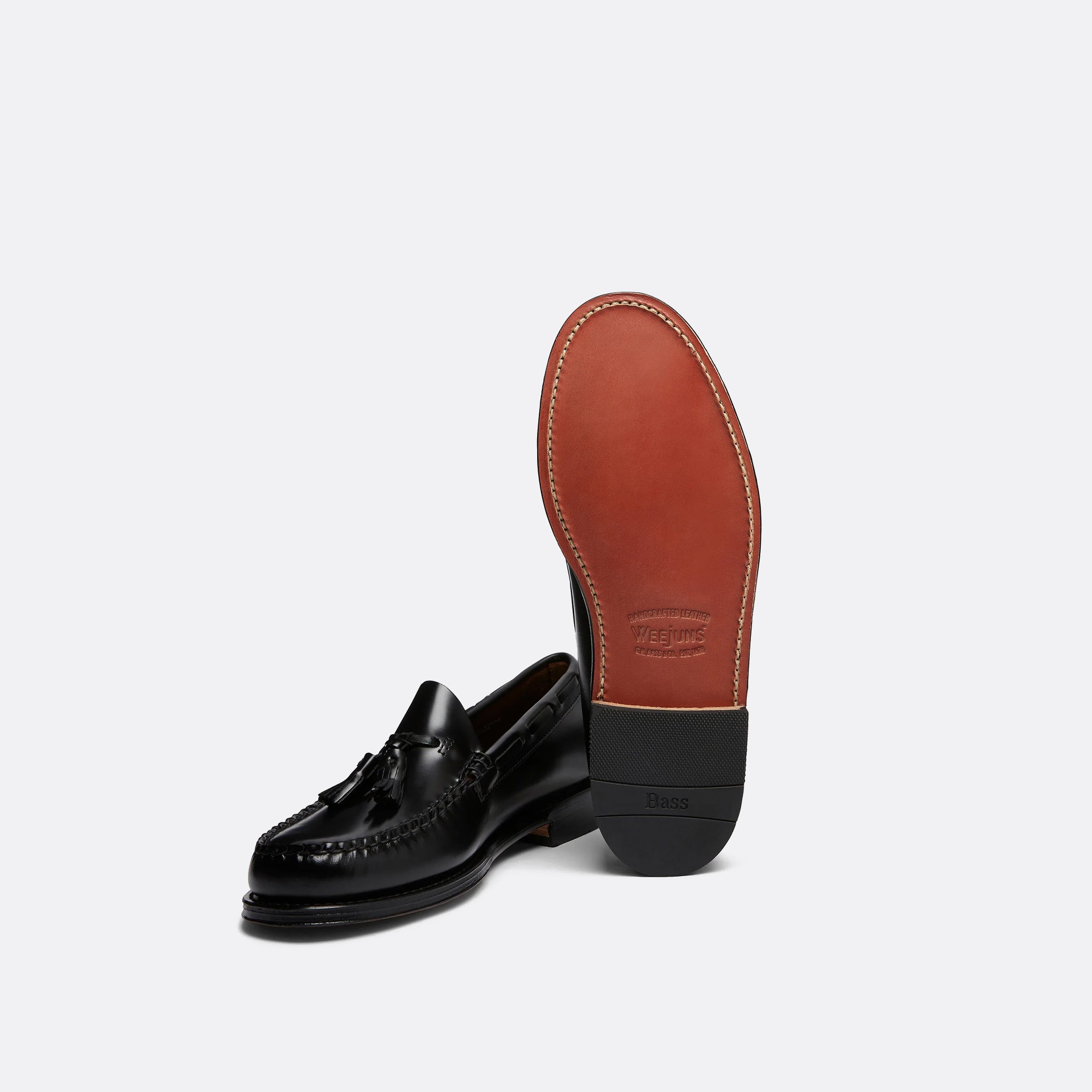 G.H Bass Weejuns Larkin Tassel Loafers in Black Leather