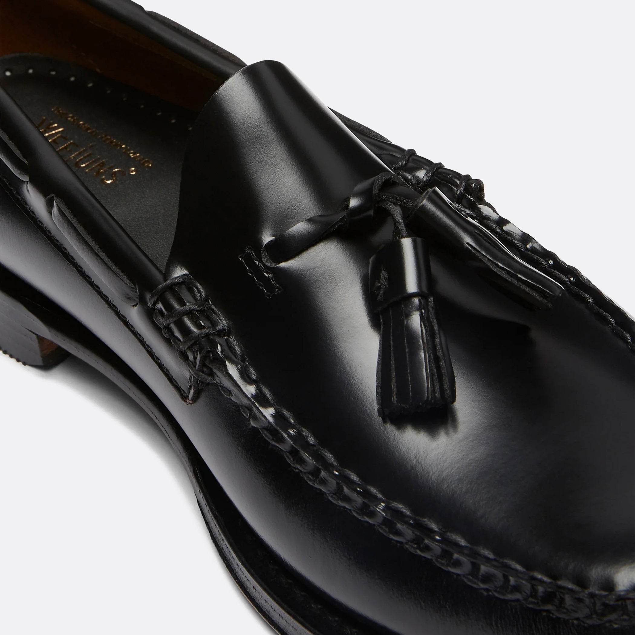 G.H Bass Weejuns Larkin Tassel Loafers in Black Leather