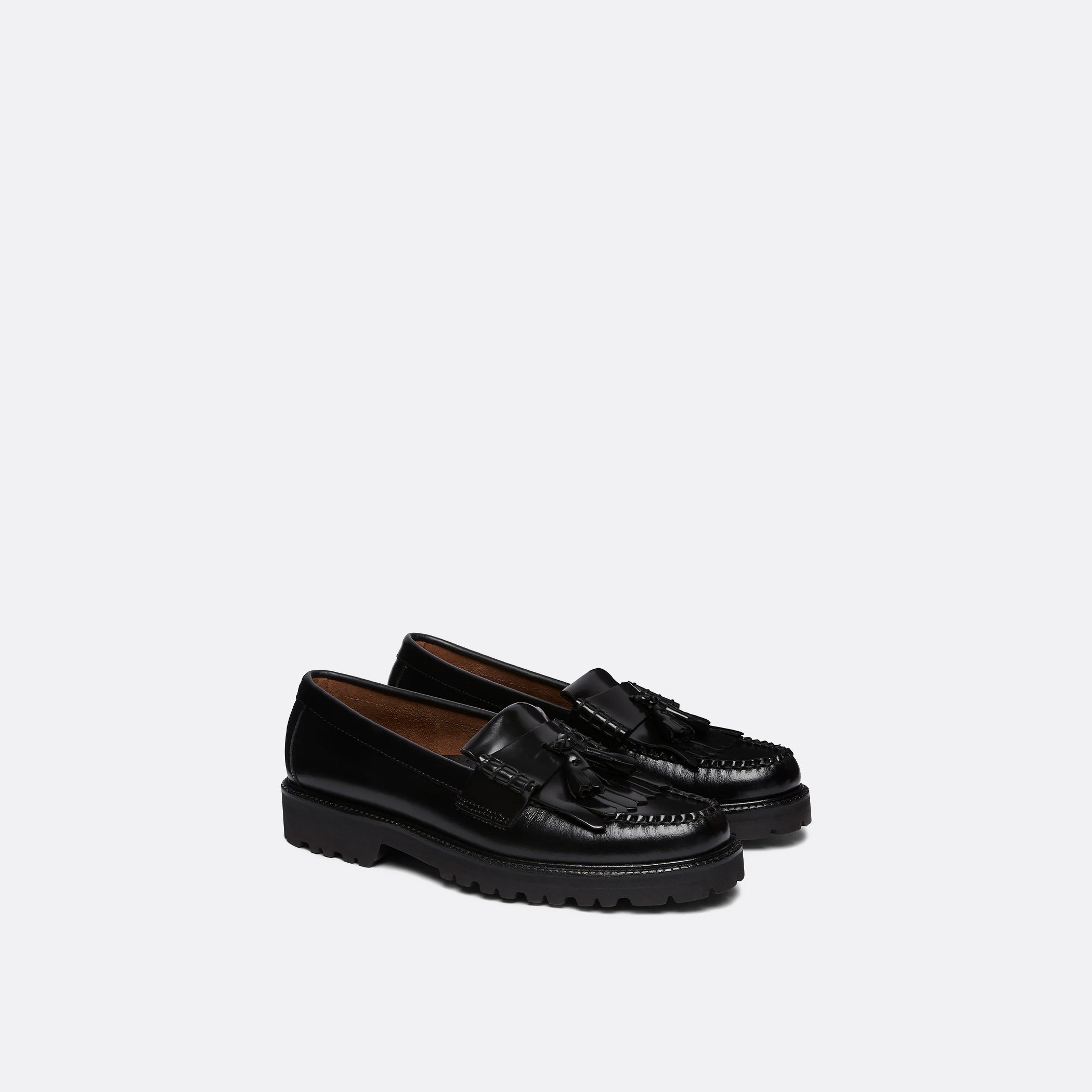 G.H Bass Weejuns 90s Layton II Kiltie Loafers in Black Leather