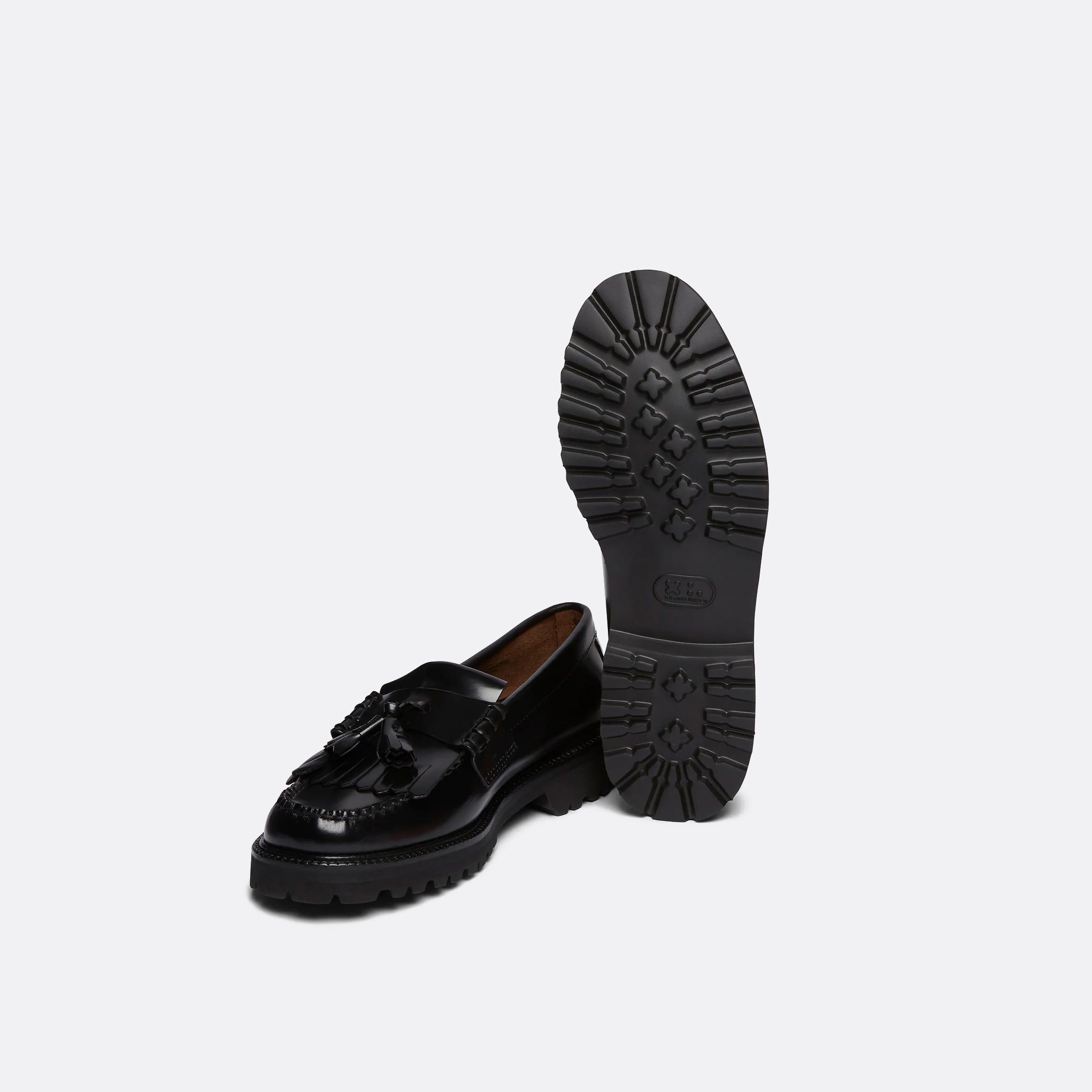 G.H Bass Weejuns 90s Layton II Kiltie Loafers in Black Leather