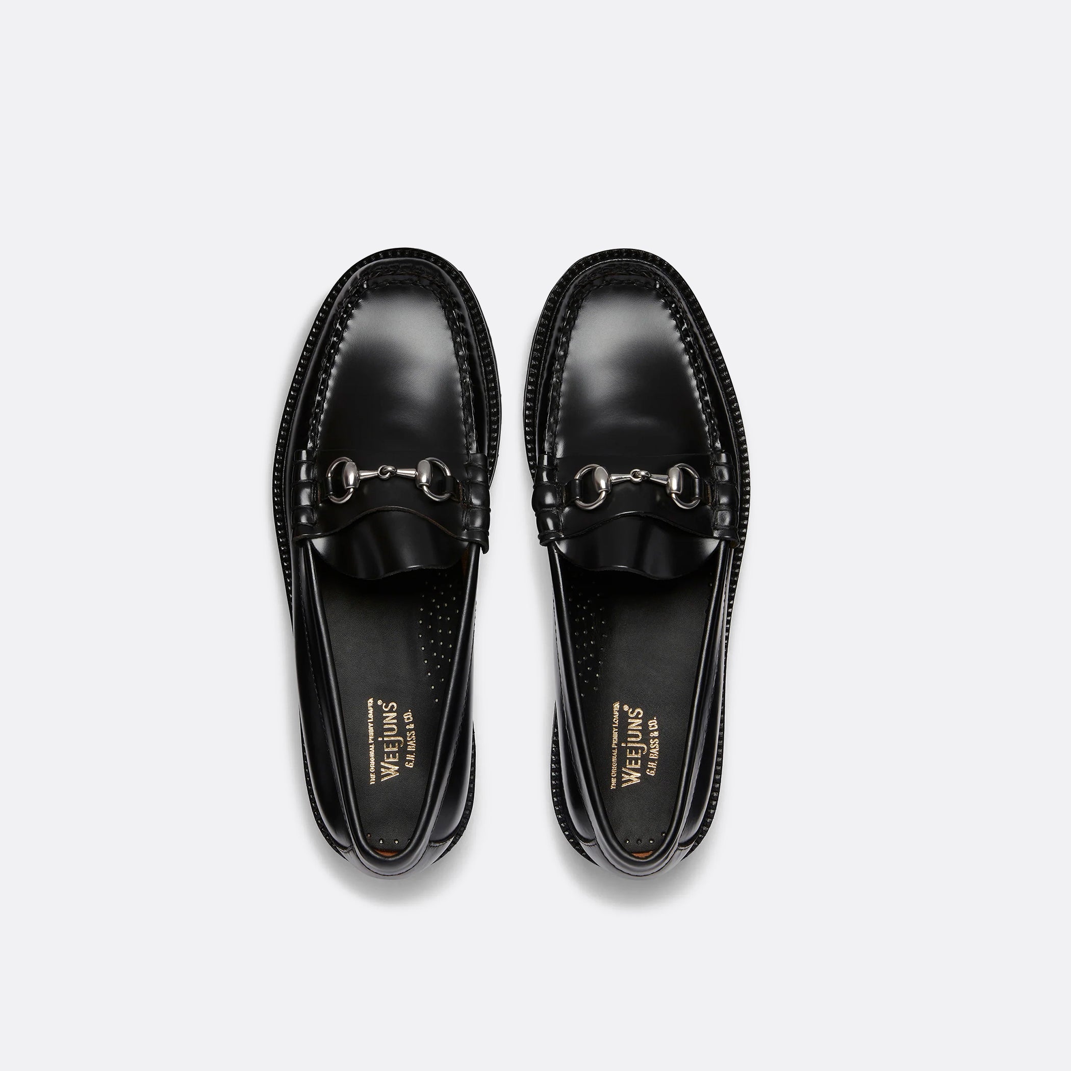 G.H Bass Weejuns Larson Penny Loafers in Black Leather