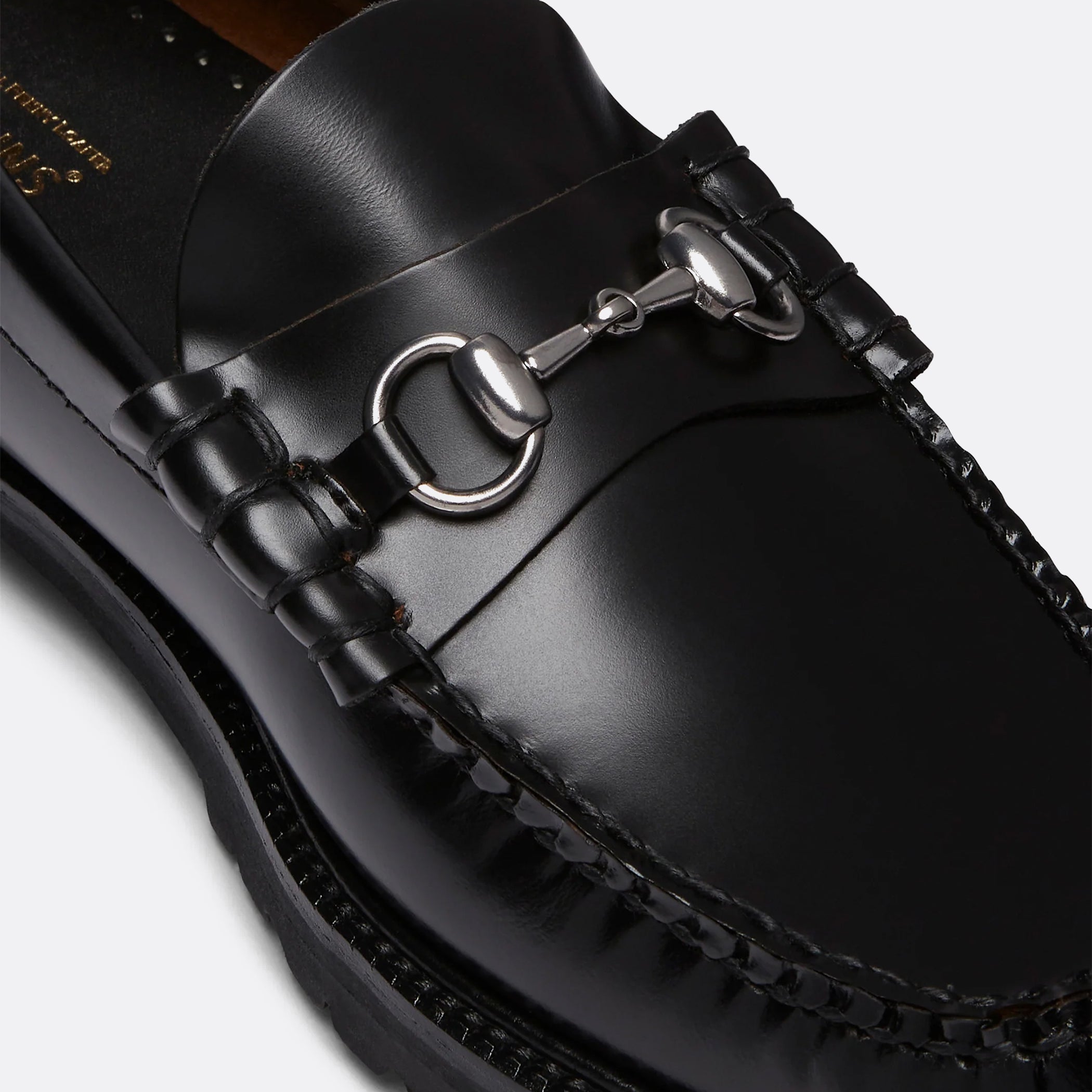 G.H Bass Weejuns Larson Penny Loafers in Black Leather