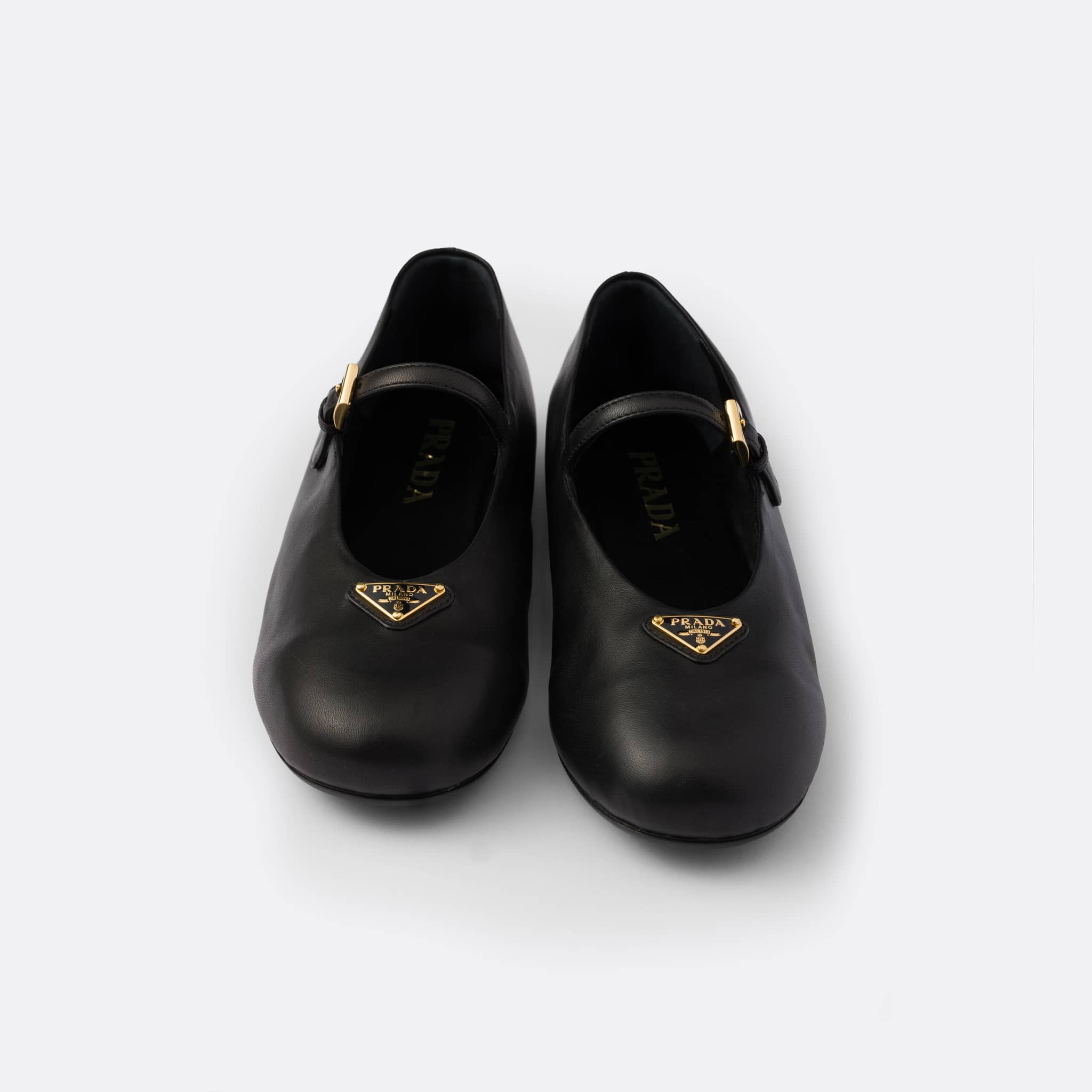 Nappa Leather Ballerinas from Prada in Black