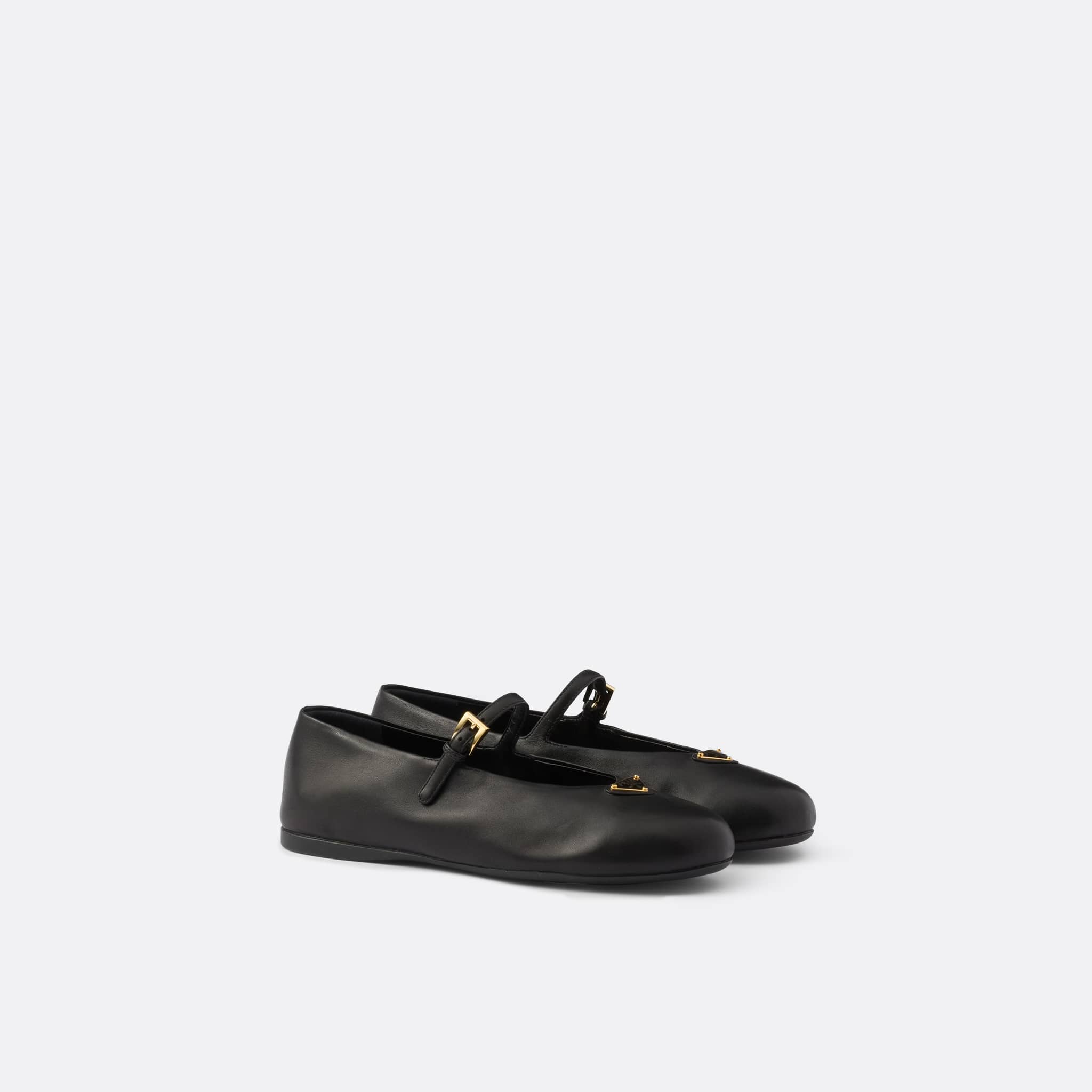 Nappa Leather Ballerinas from Prada in Black