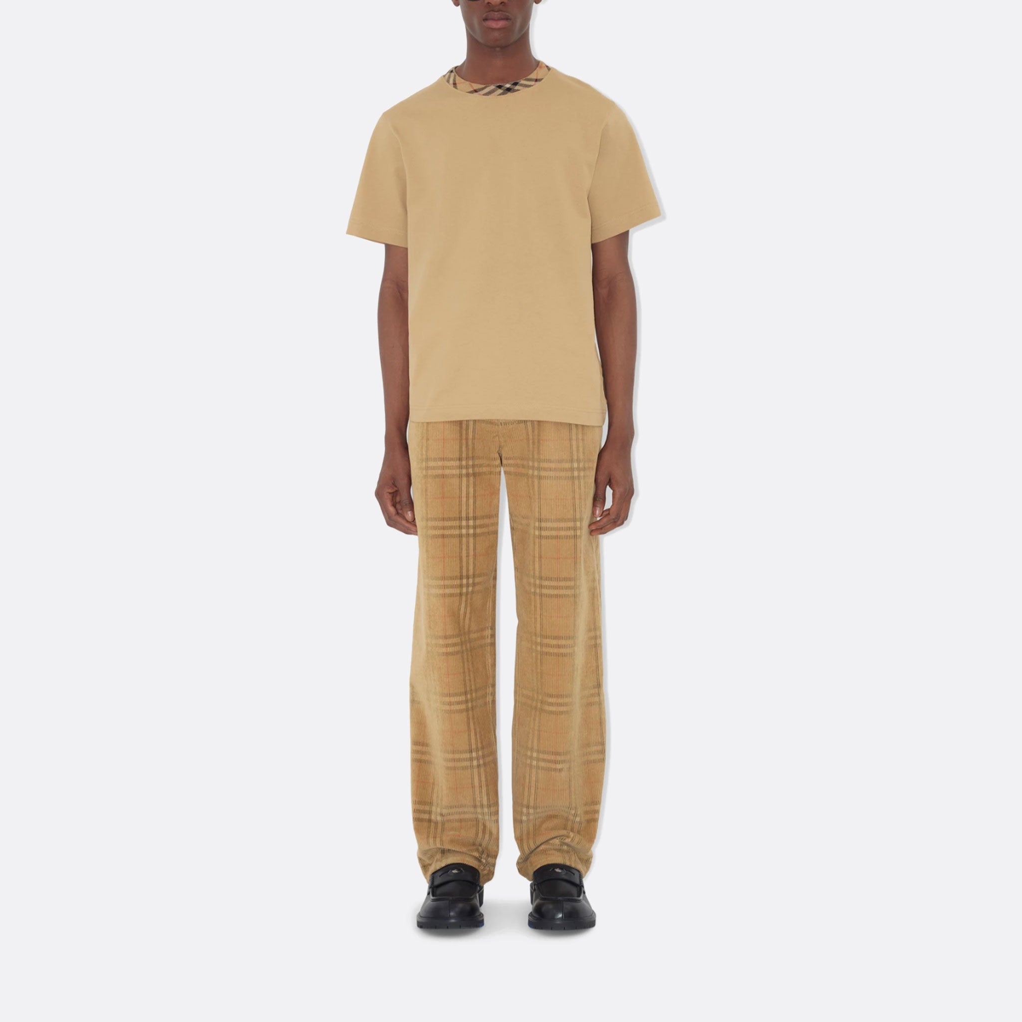 The Check Corduroy Trousers from Burberry in Beige