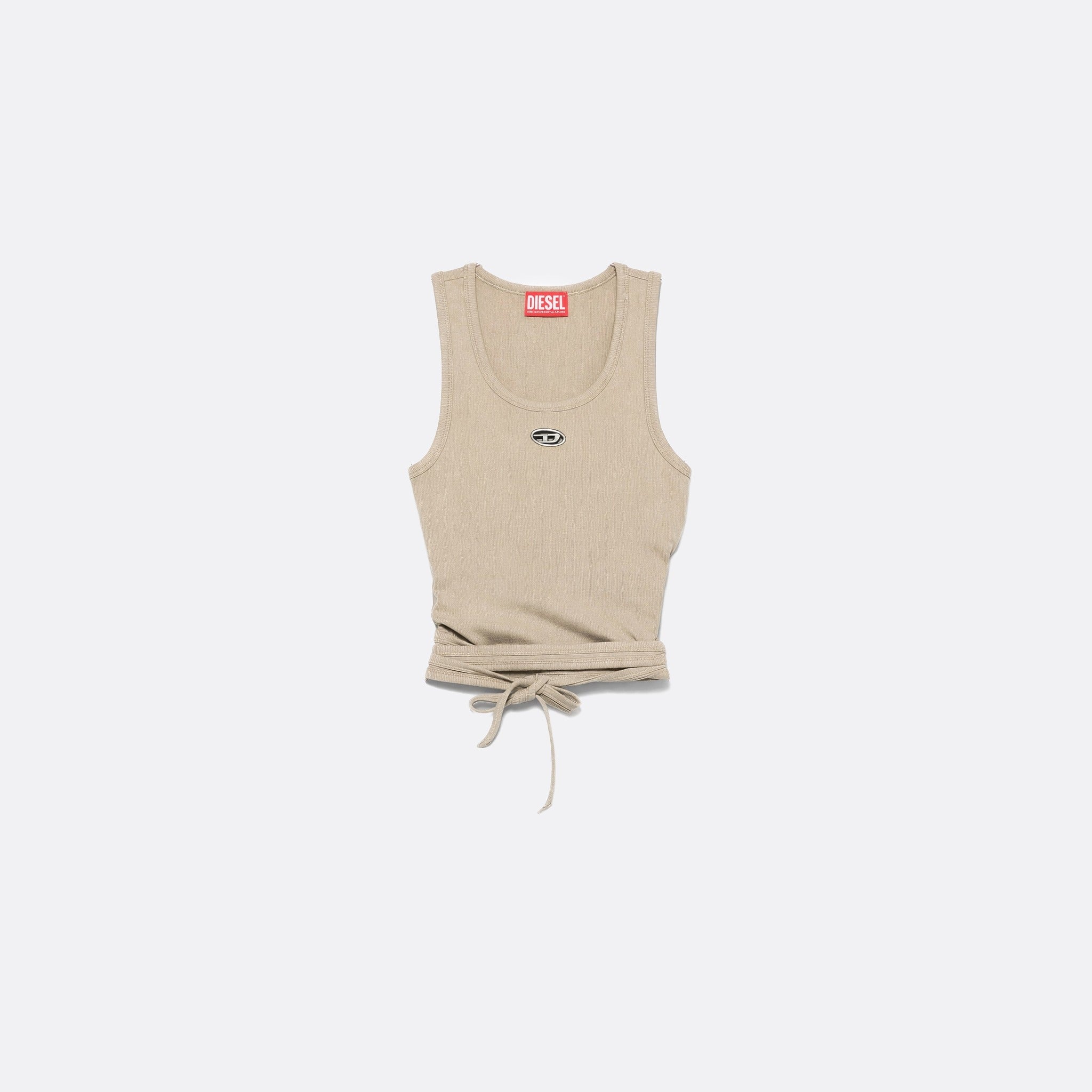 Tie-detail Tank Top by Diesel in Beige