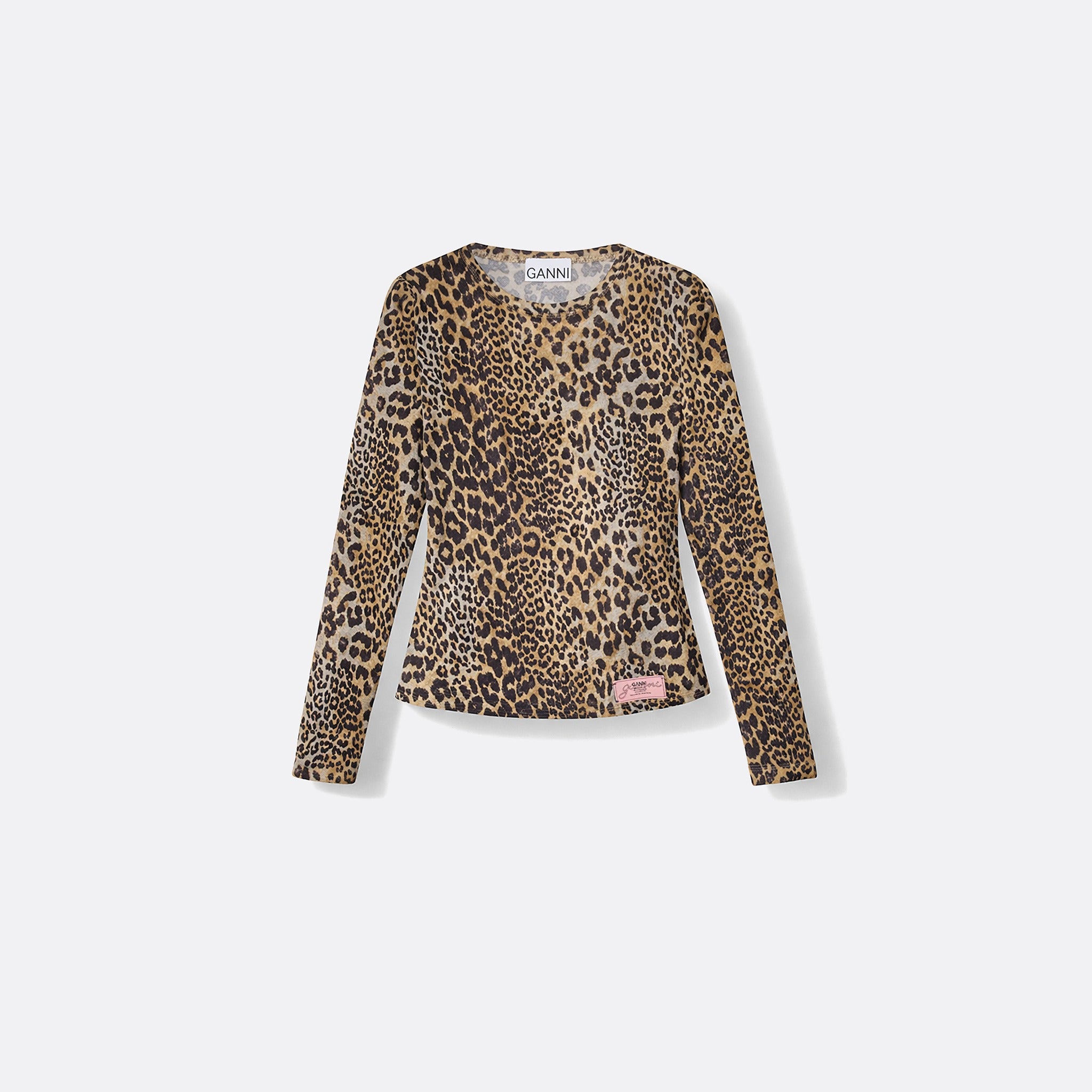 The Leopard Mesh Blouse from Ganni