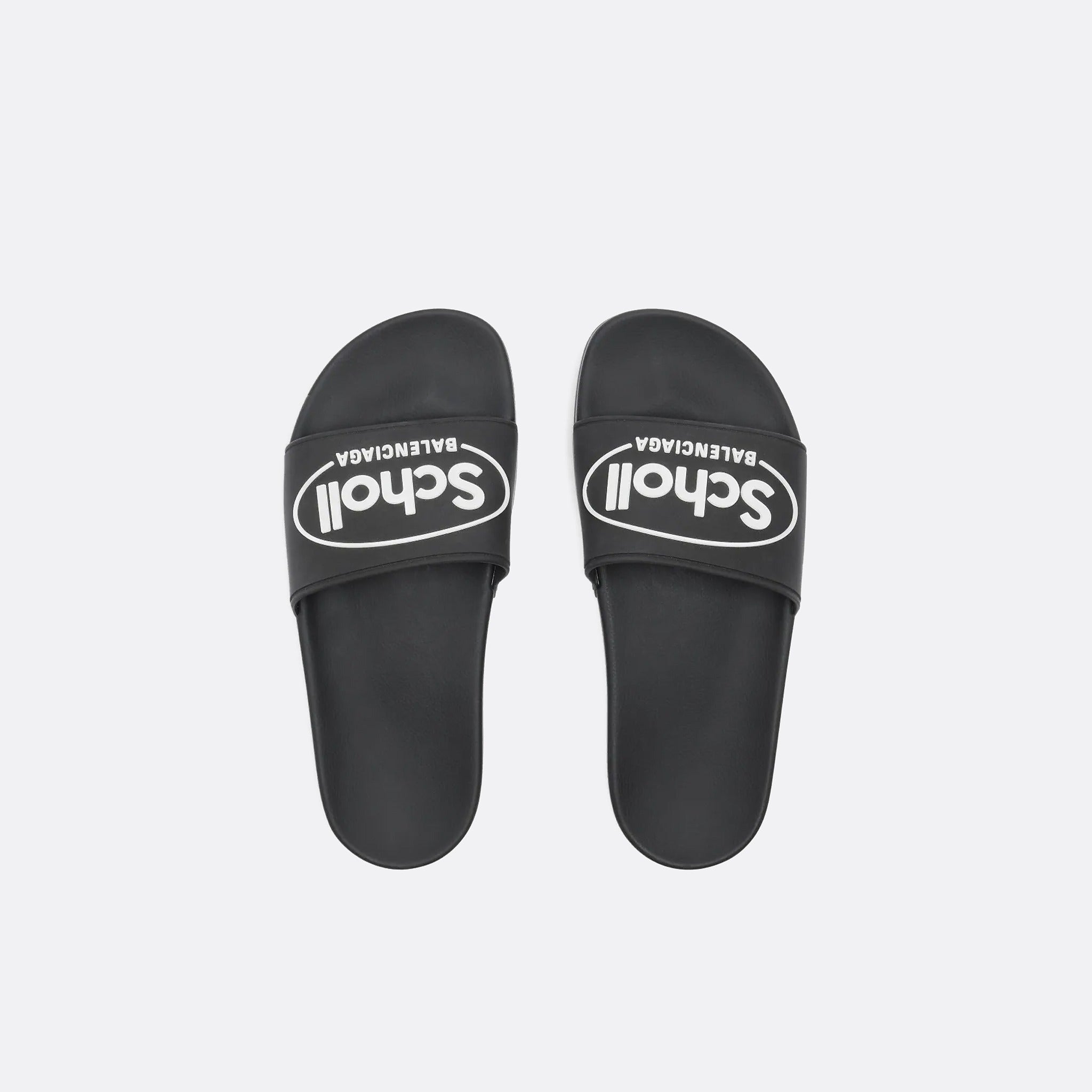 The Logo Rubber Sandals from the Balenciaga x Scholl