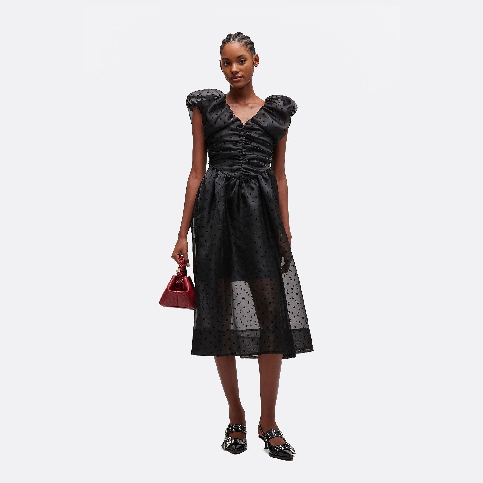 The Ruched Organza Maxi Dress from Ganni