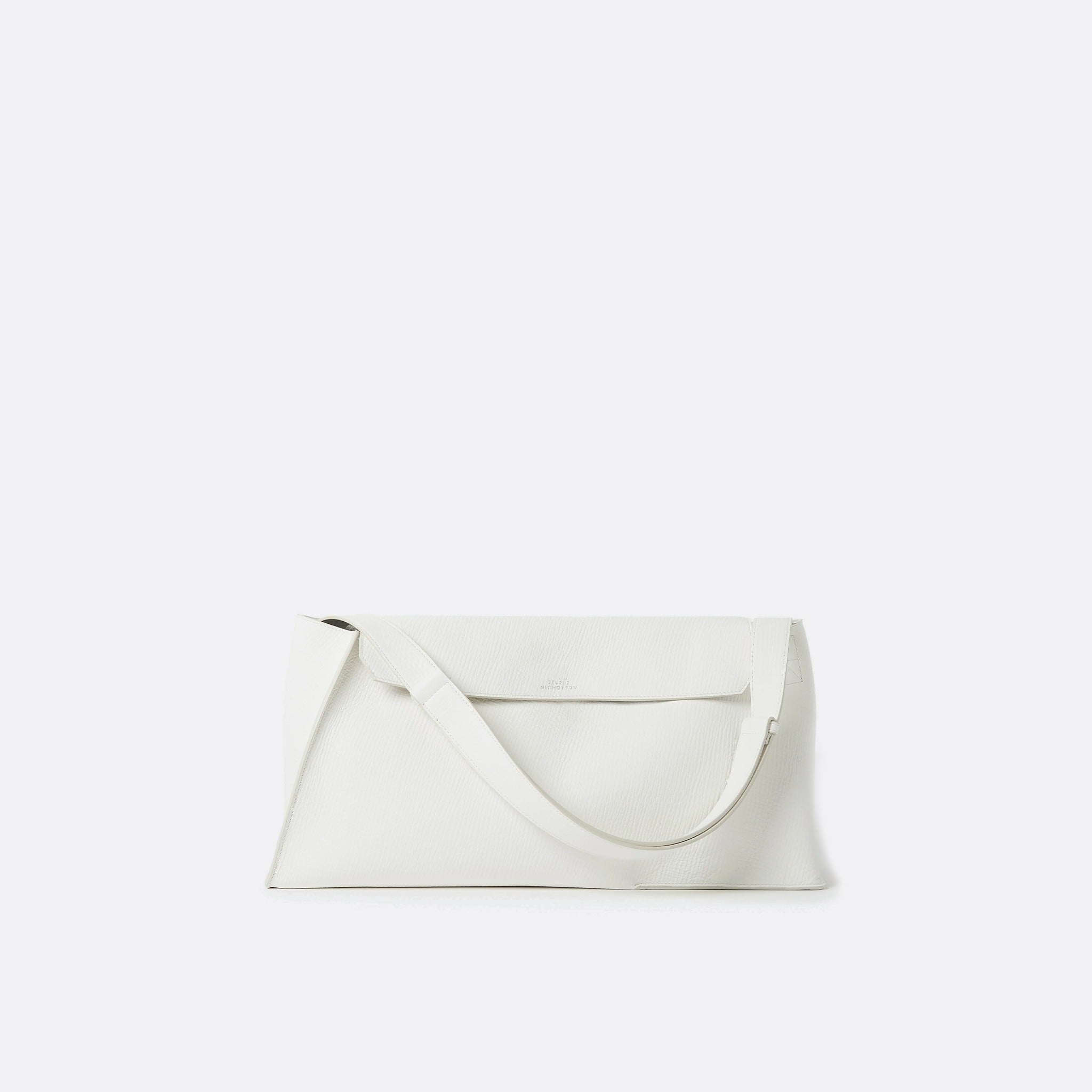 The Shiboru Leather Bag from Studio Nicholson in White