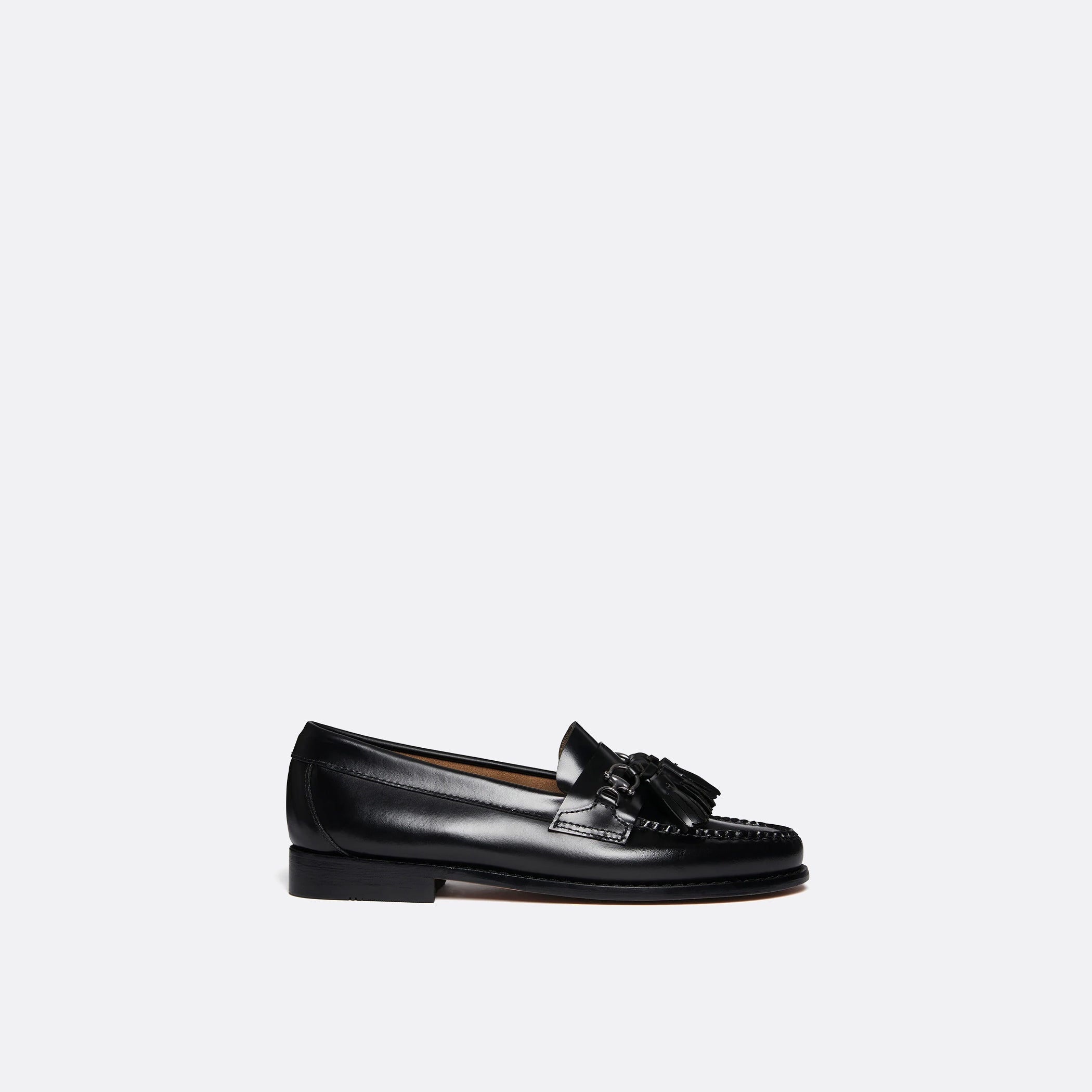 G.H Bass Weejuns Tetra Tassel Loafers in Black Leather