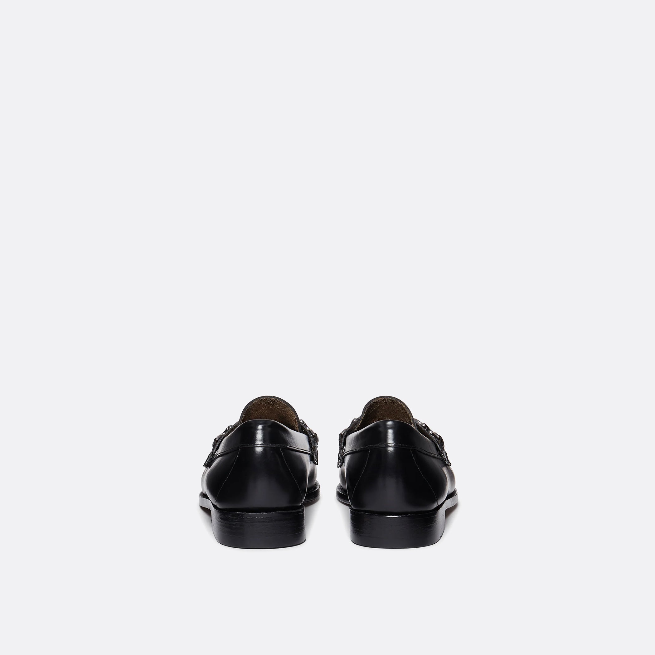 G.H Bass Weejuns Tetra Tassel Loafers in Black Leather