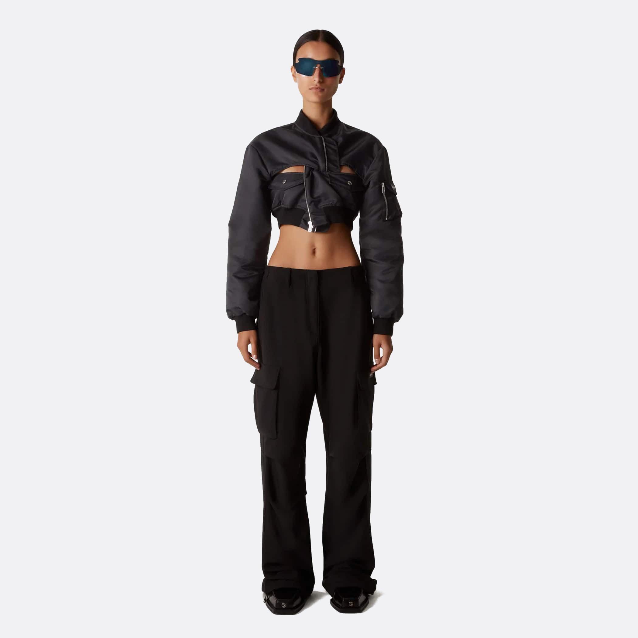 Coperni Cut-Out Cropped Bomber Jacket