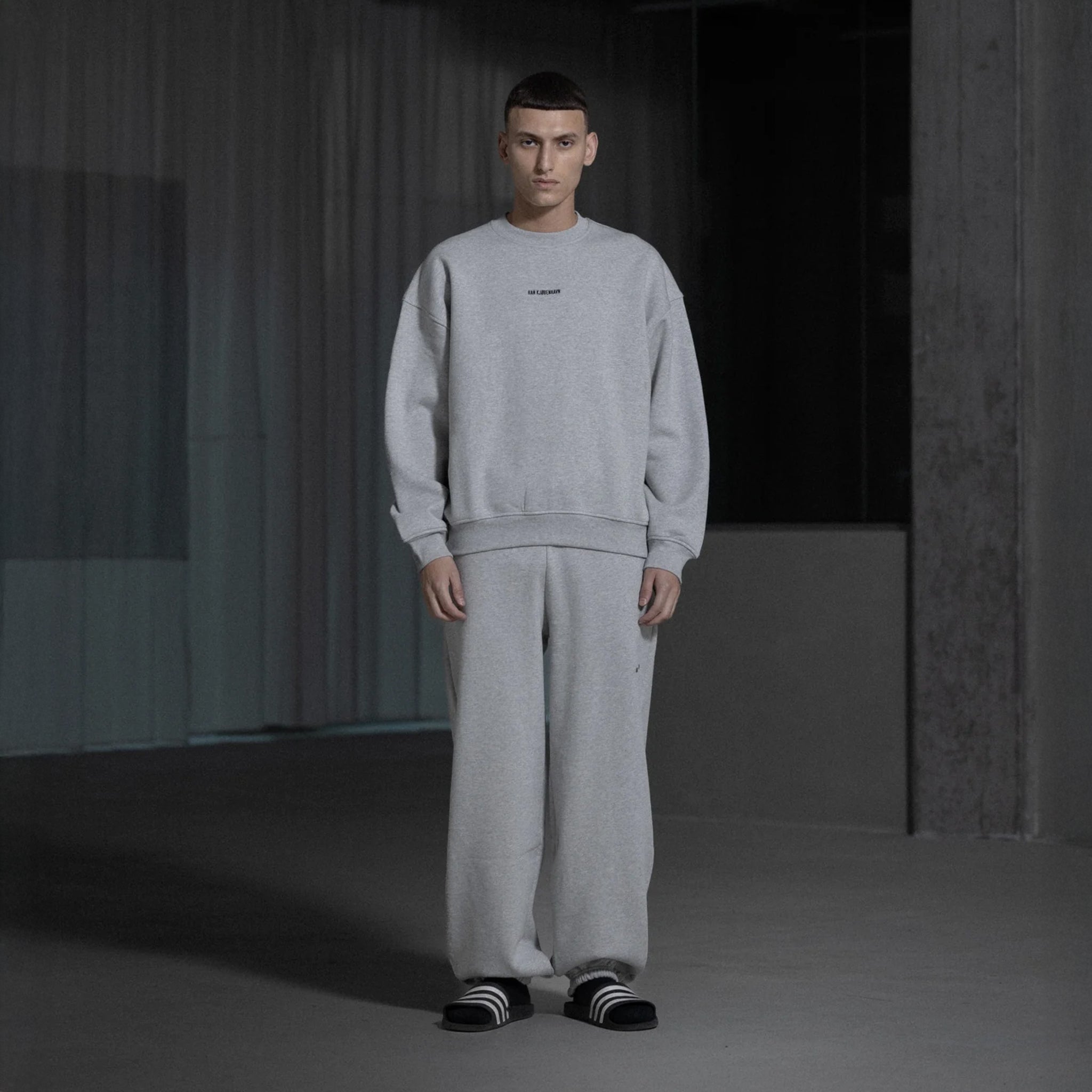 Han Kjøbenhavn Daily Oversized Crew Neck in Grey Melange