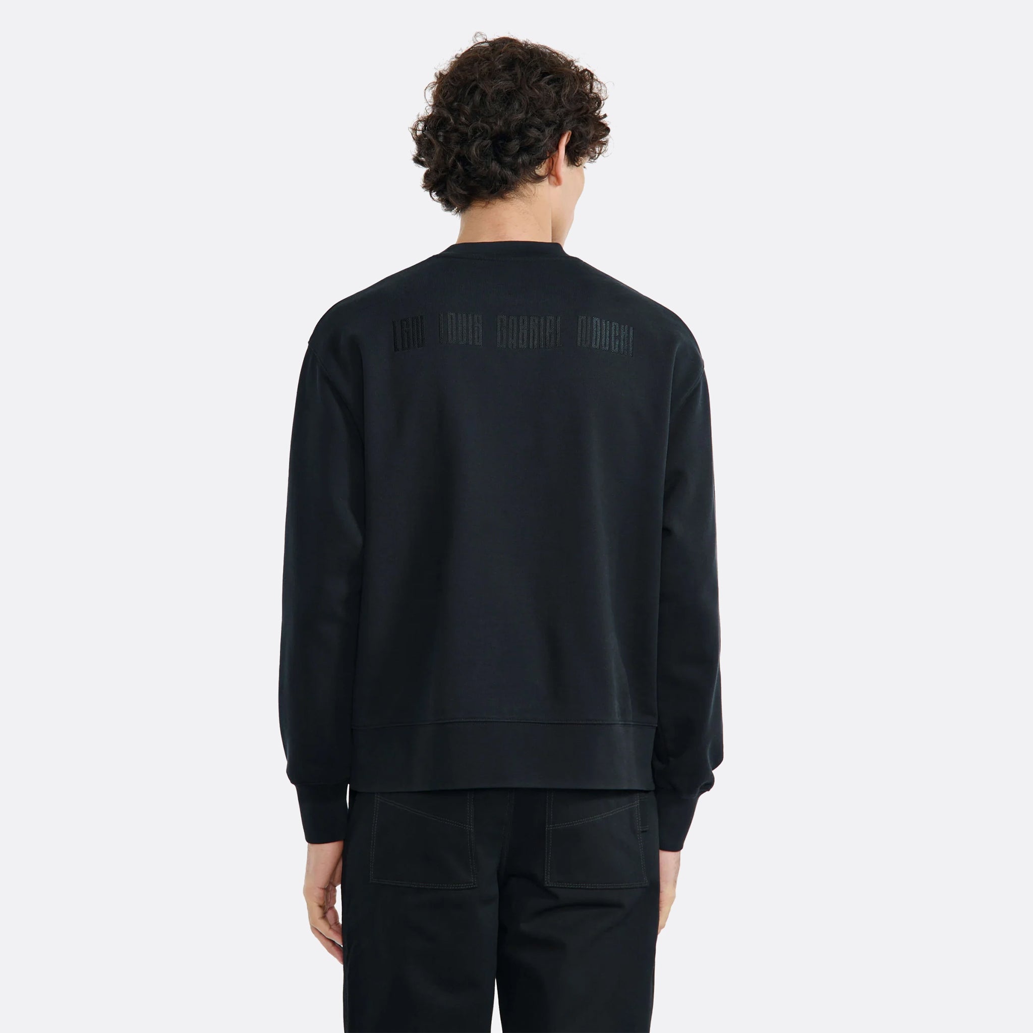 LGN Louis Gabriel Nouchi Logo Sweatshirt in Black