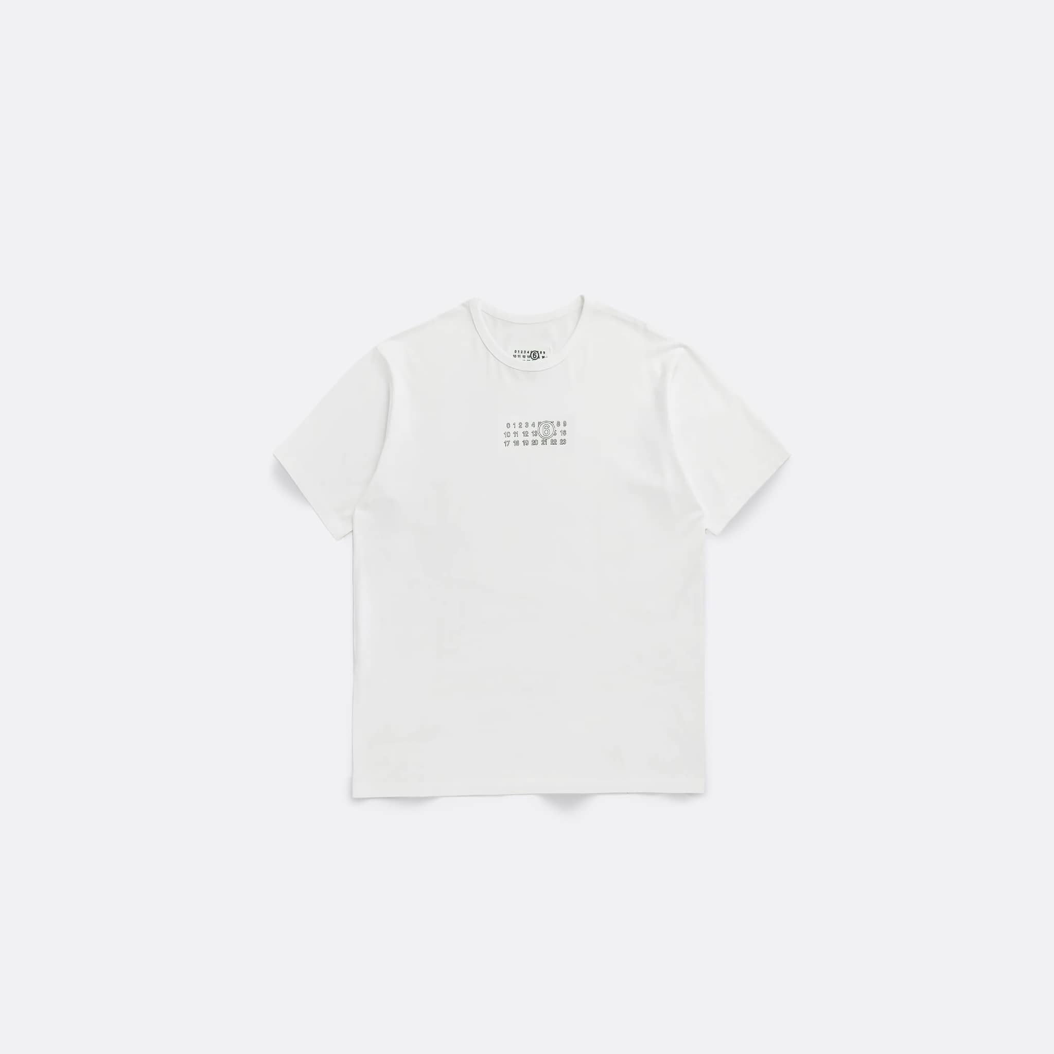 Numeric Cotton T-Shirt in white by MM6 Maison Margiela