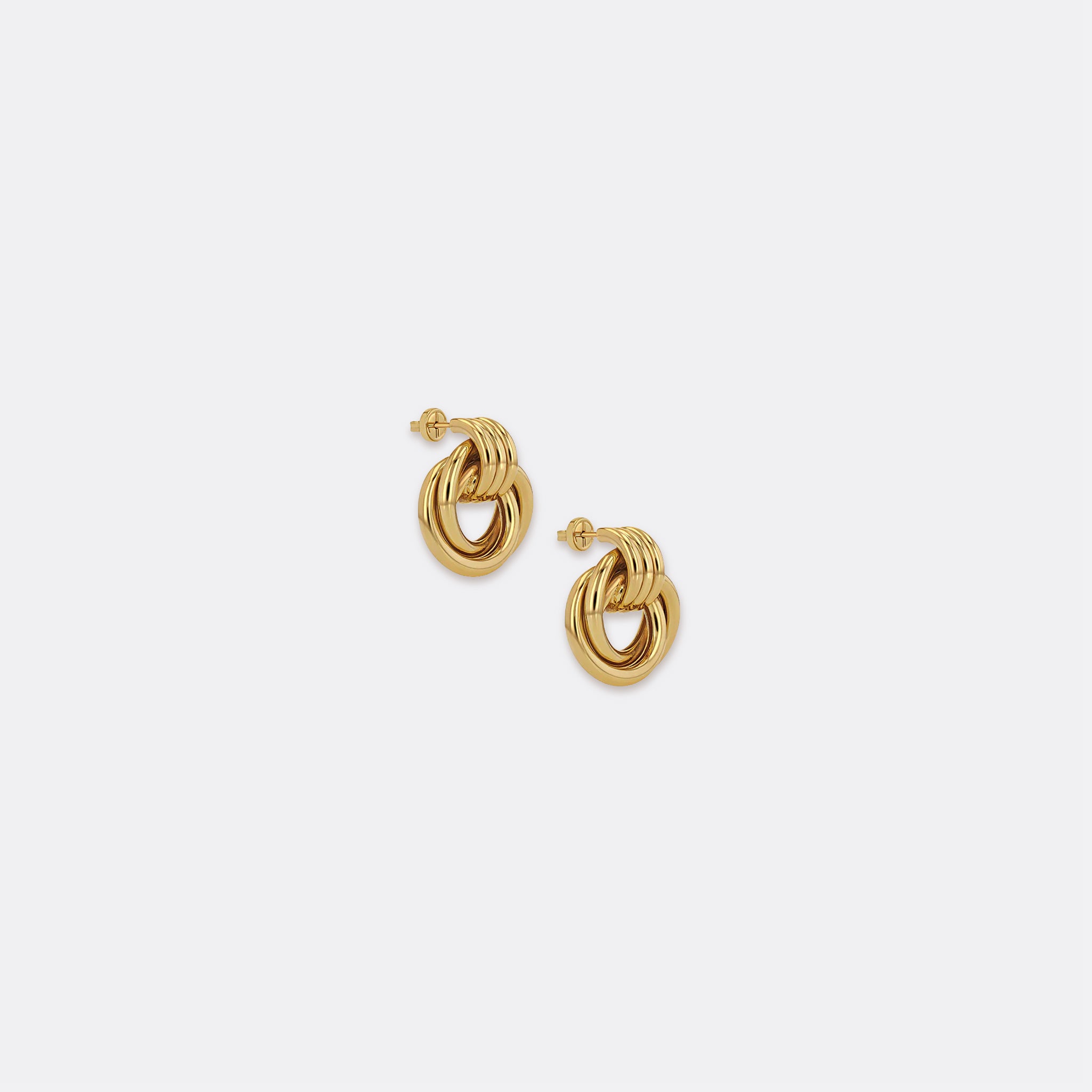 Anine Bing Triple Knot Earrings in Gold