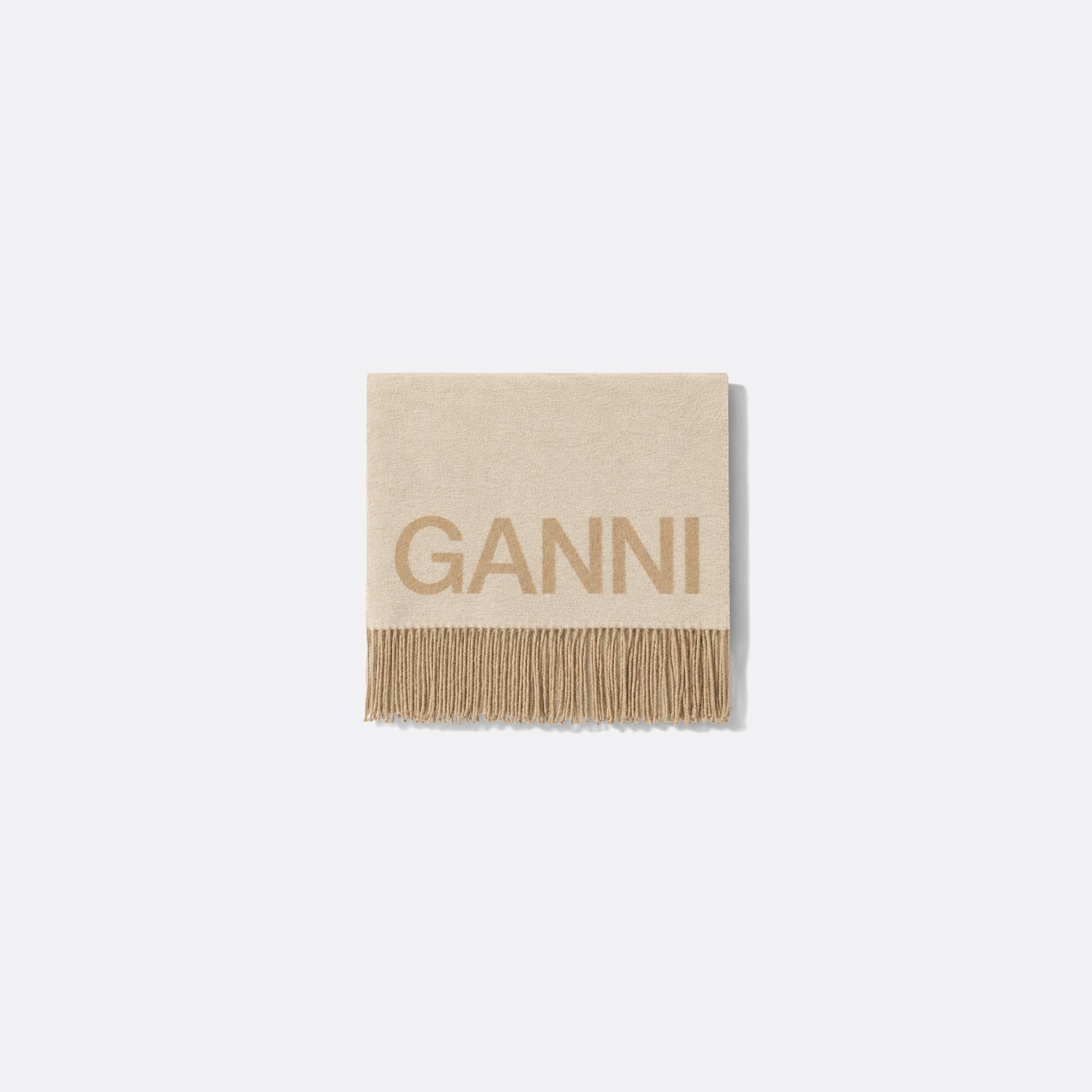Fringed Wool Scarf from Ganni