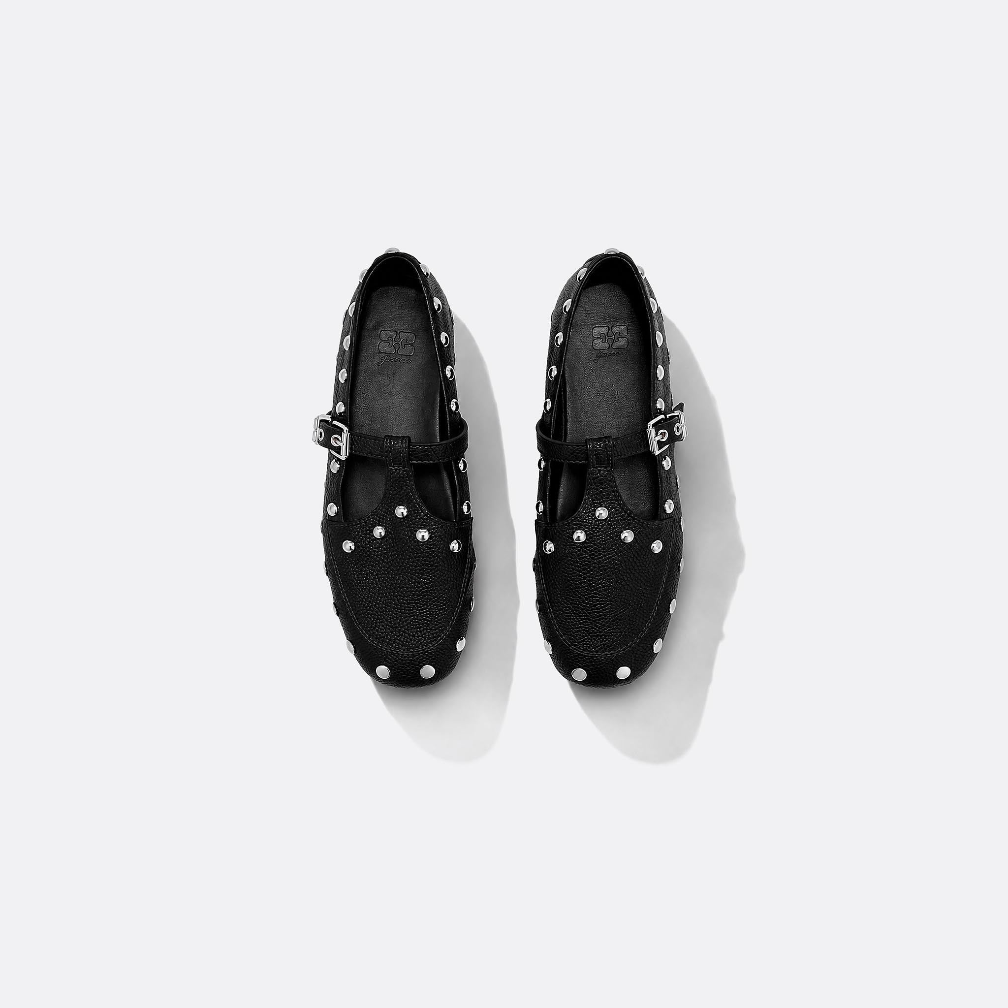 Mary Jenny Studded Ballerinas from GANNI