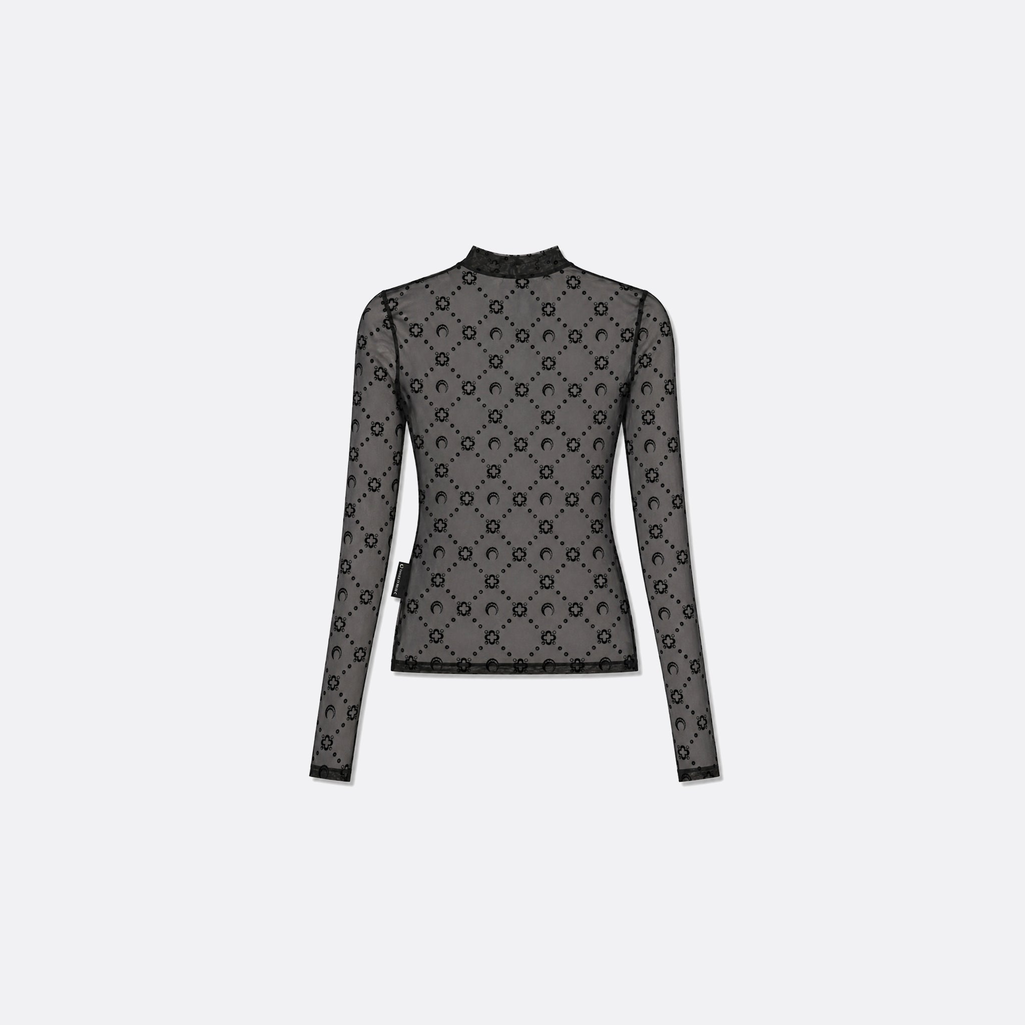  Moonogram Mesh Flock Second Skin Top from Marine Serre 