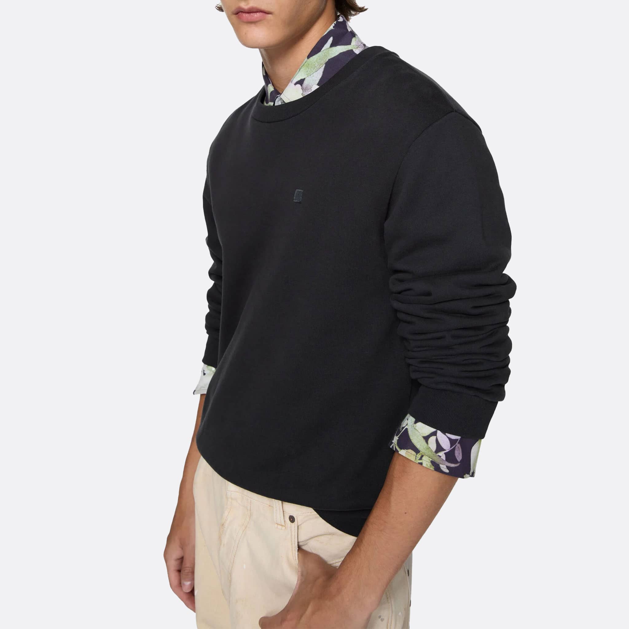 Face Logo Fleece Sweater by Acne Studios in Black