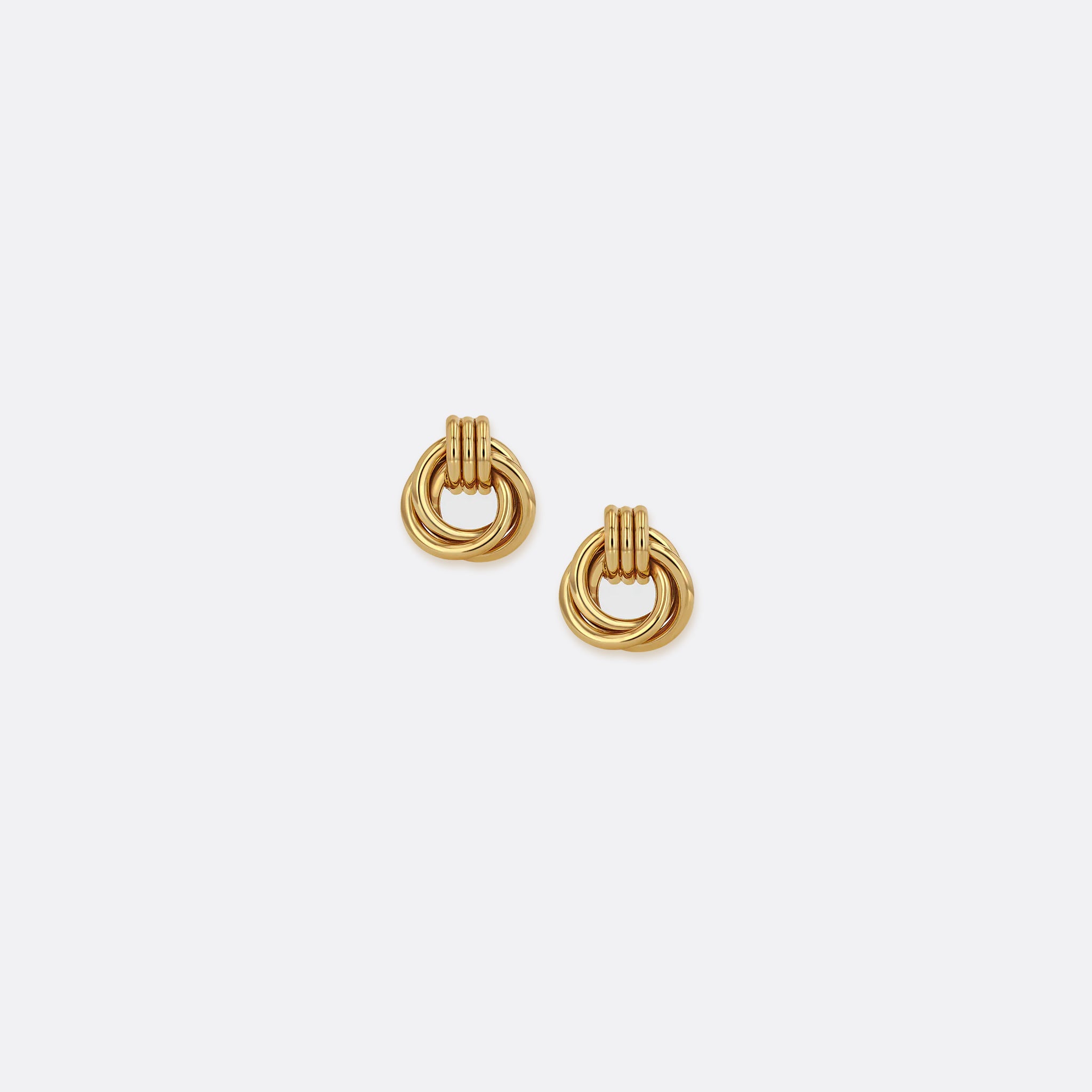Anine Bing Triple Knot Earrings in Gold