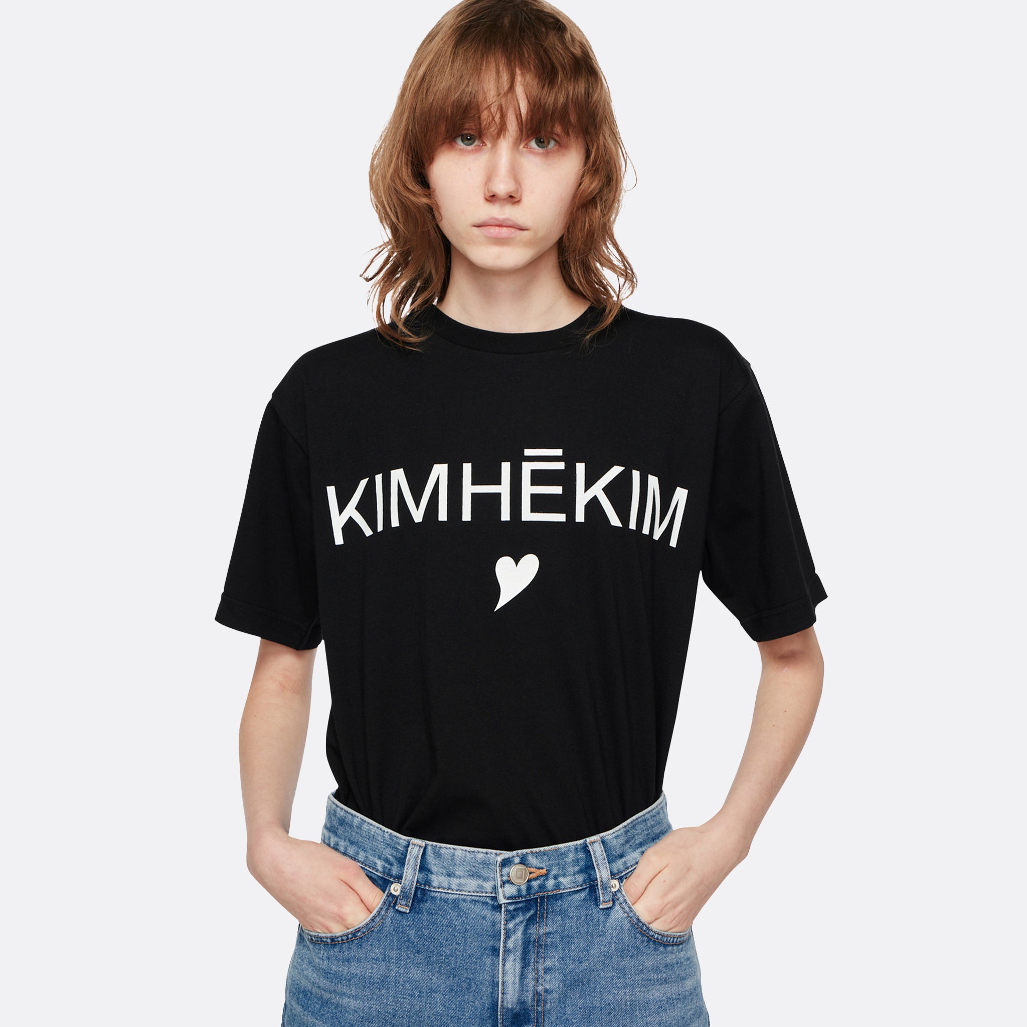 Kimhekim Heart T-Shirt in Black