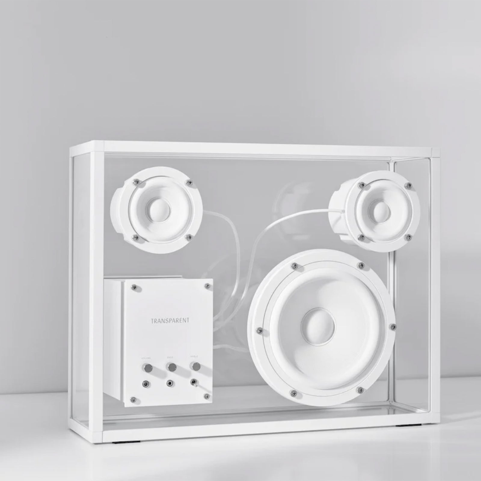 ELLIS ROSCH Large Transparent Speaker White