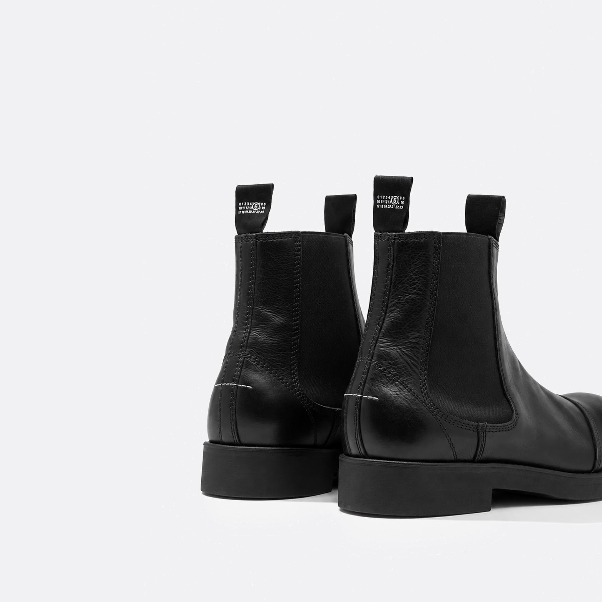 Leather Biker Chelsea Boots from MM6 Maison Margiela