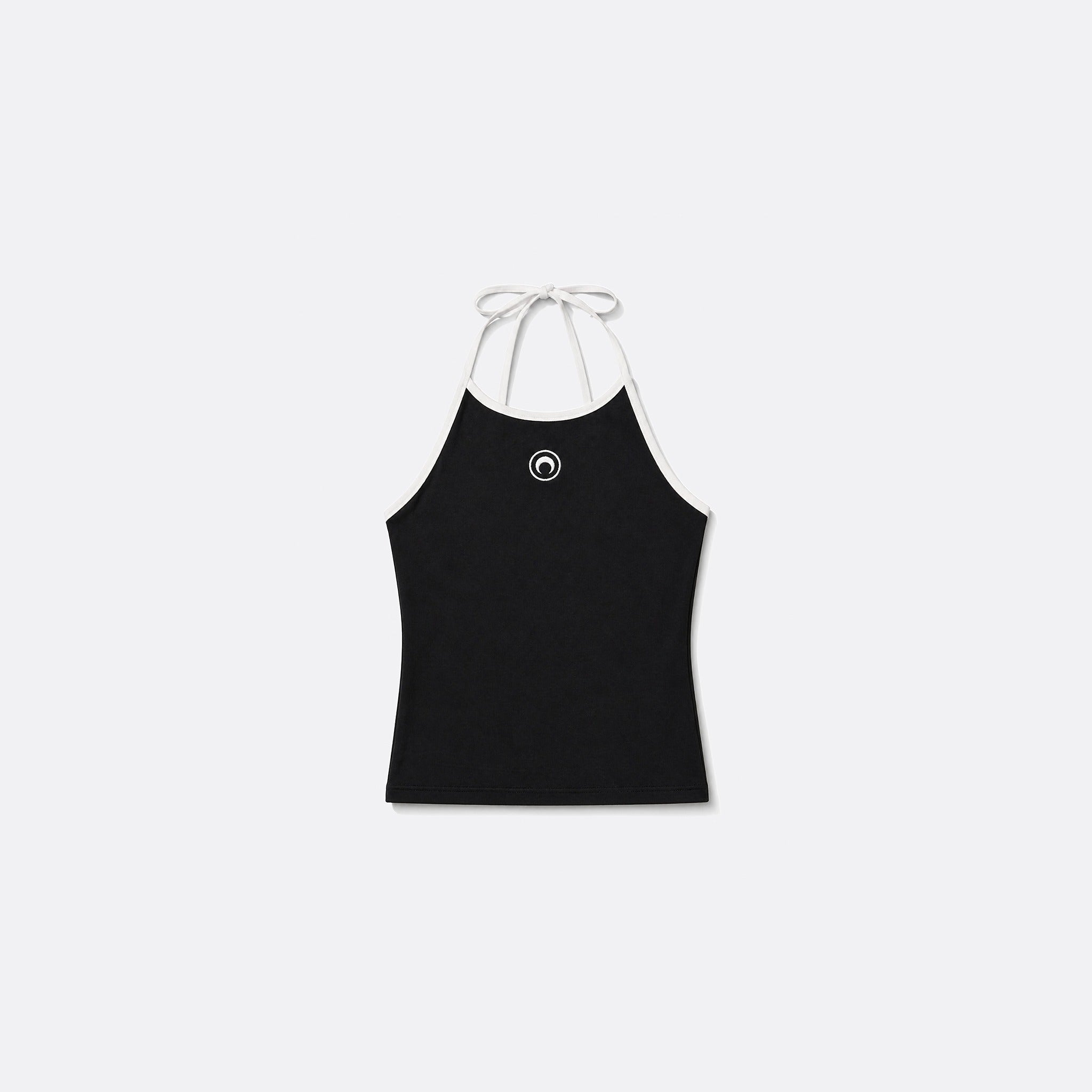 Moon Logo Bicolor Halter Tank Top from Marine Serre