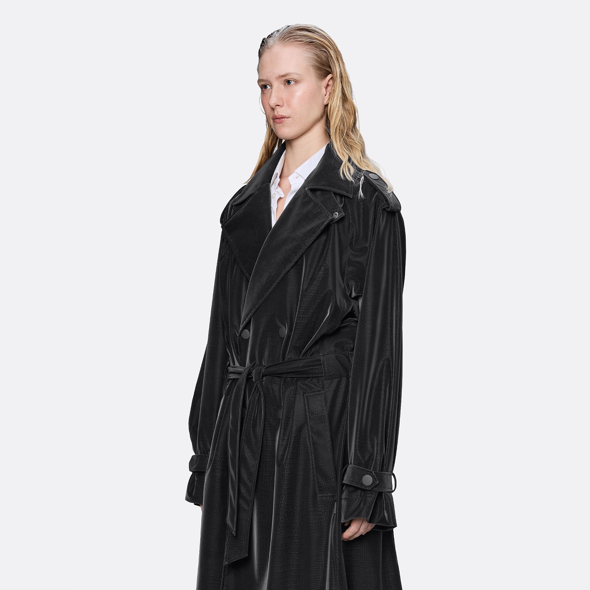 The W3 Trench Coat from Rains in Black