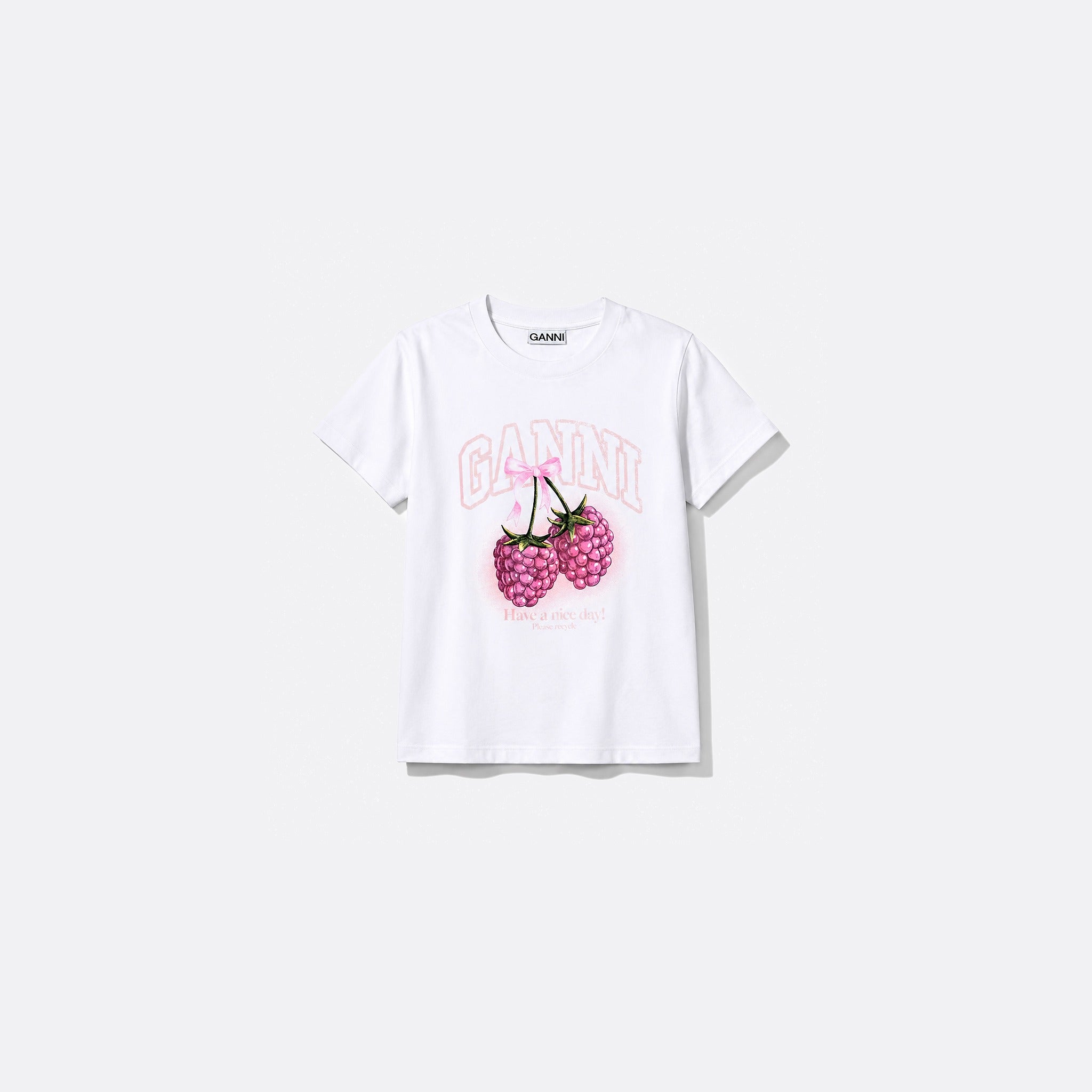 Raspberry Baby Fit T-Shirt from GANNI 