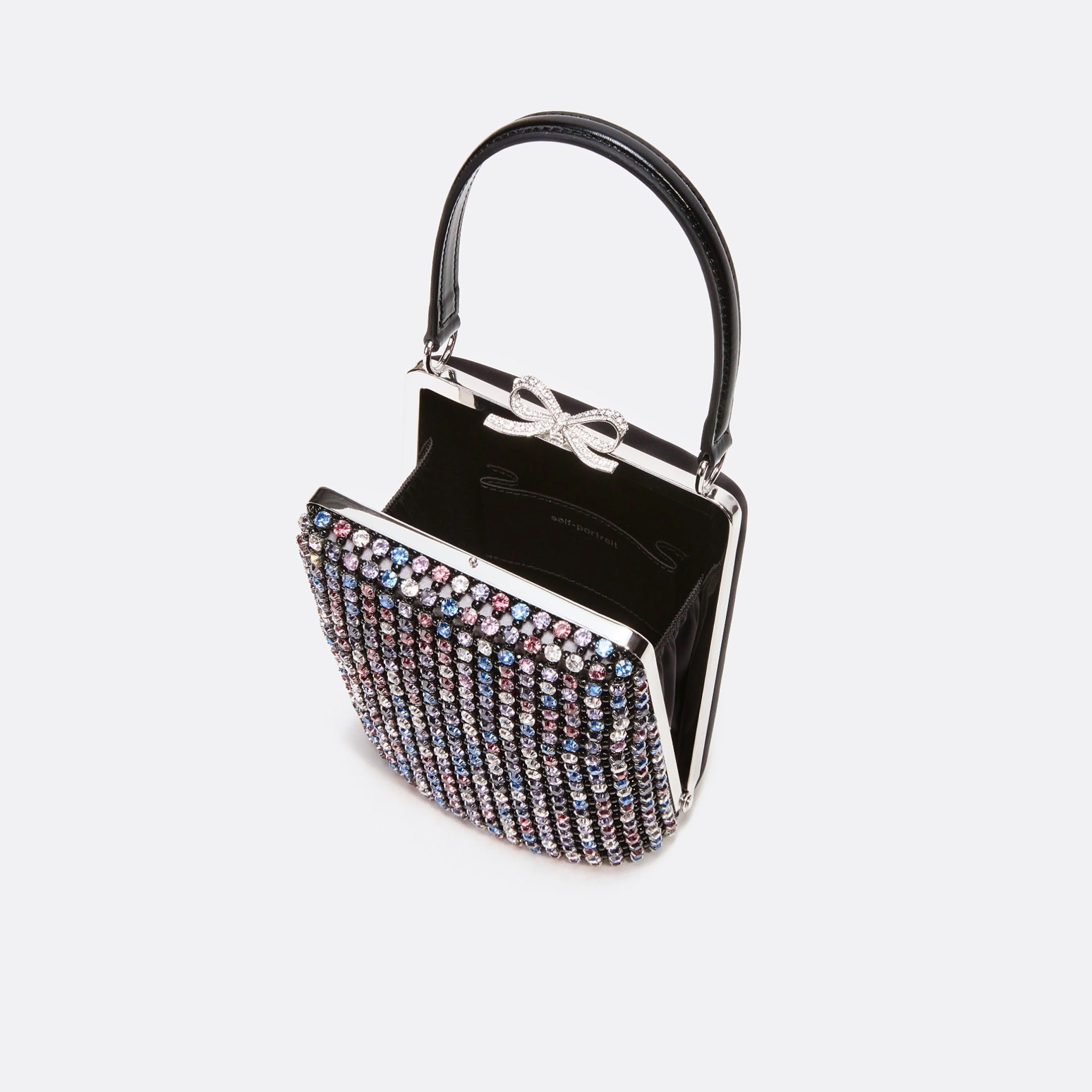 Multi Crystal Chainmail Mini Handbag from Self-Portrait