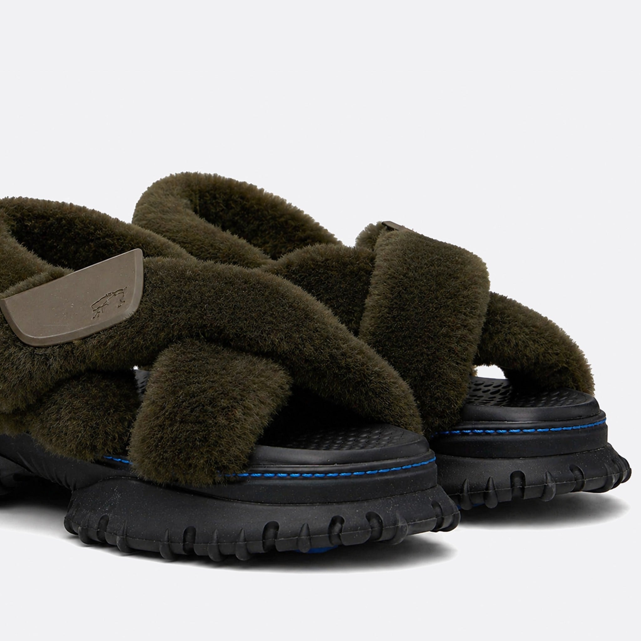 Shearling Pebble Sandals from Burberry