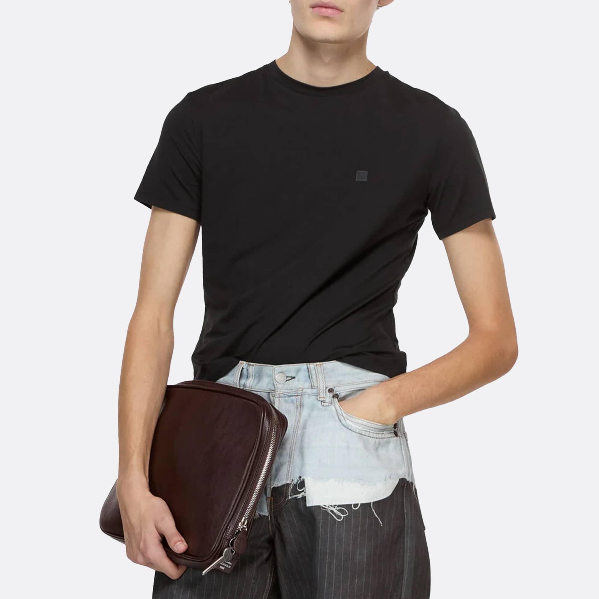 Face Logo T-Shirt by Acne Studios in Black