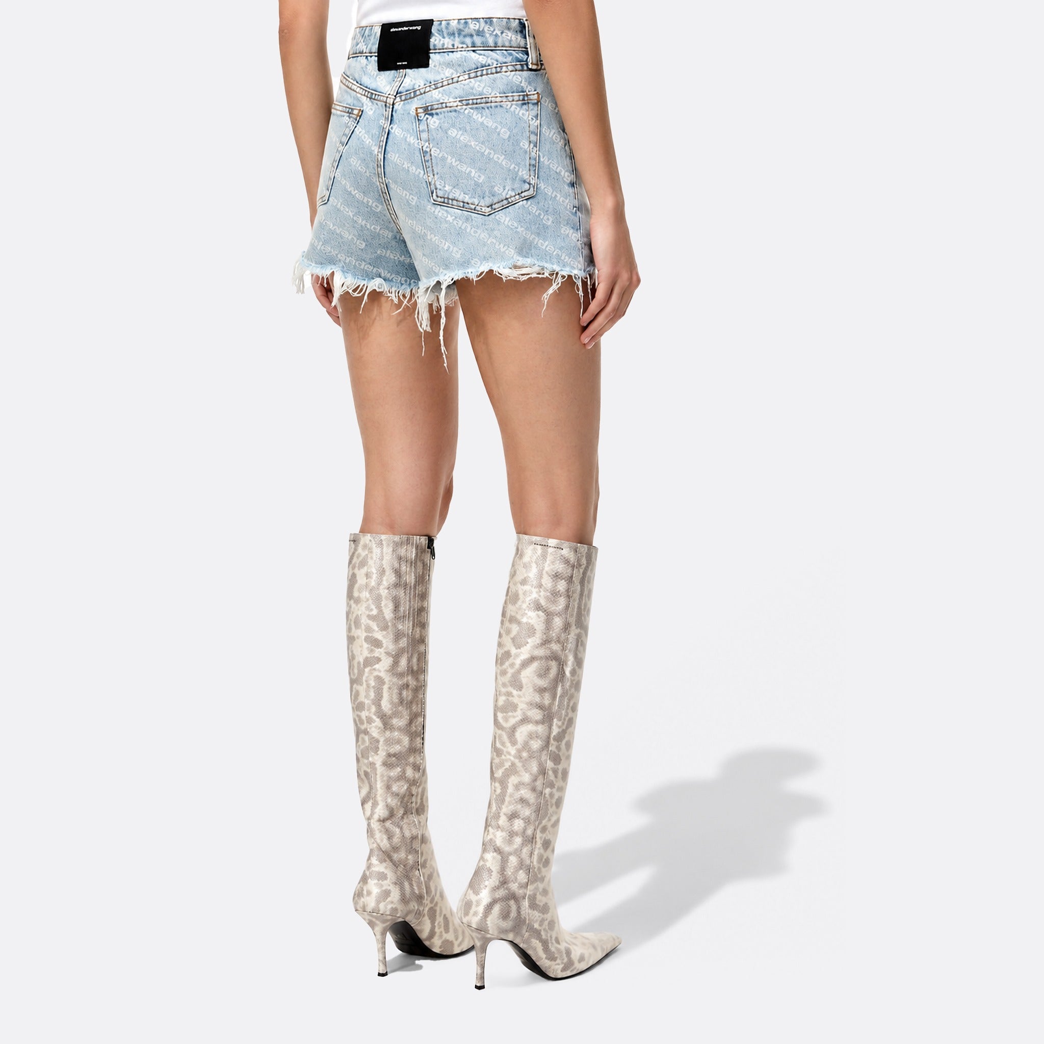 Bite Logo Denim Shorts from Alexander Wang