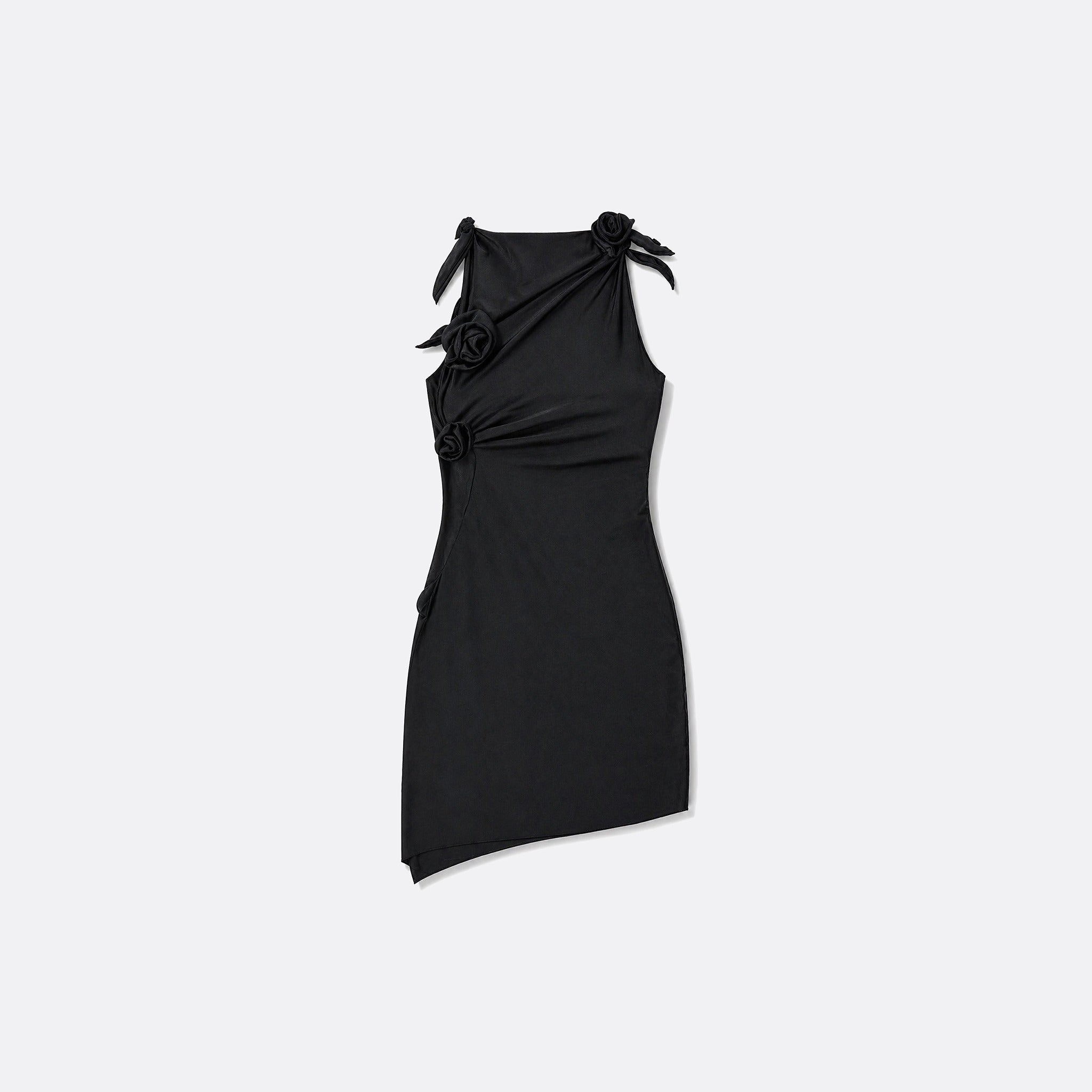 Coperni Asymmetric Mini Flower Dress
