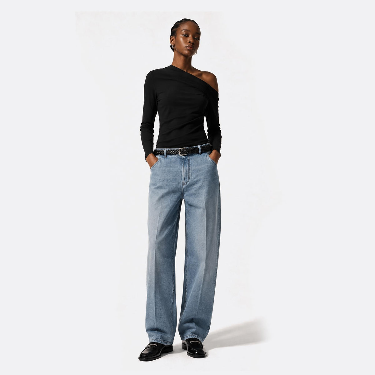 Balloon-Fit Cotton Jeans from AMI Paris