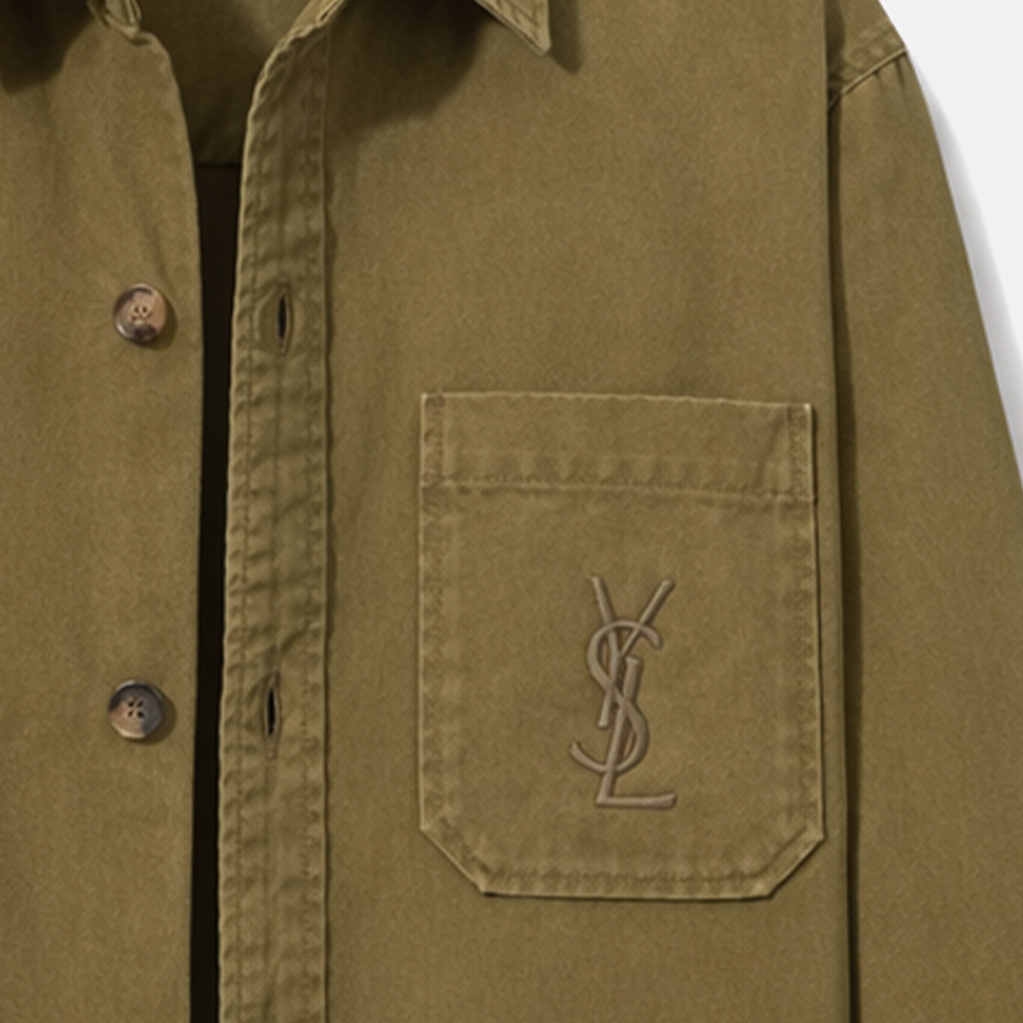 The CASSANDRE Overshirt from Saint Laurent in Khaki