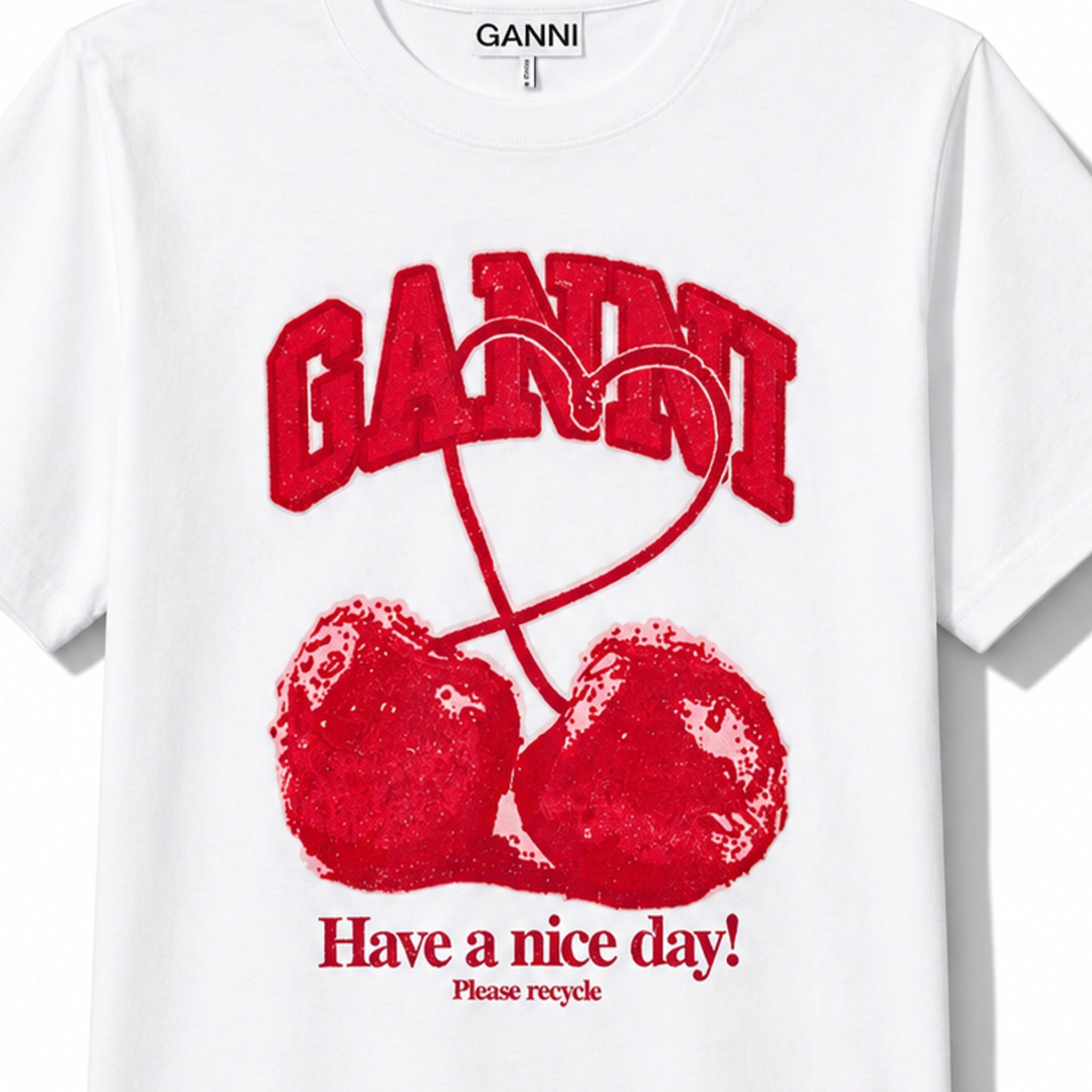 Cherry Cotton T-Shirt from GANNI