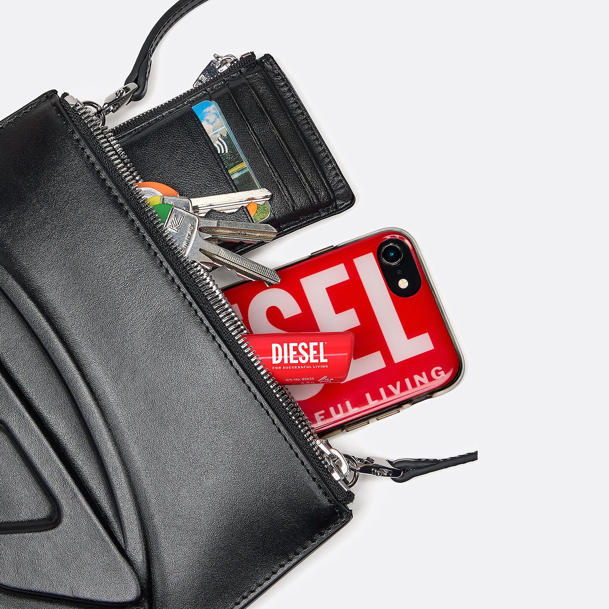 Diesel 1DR Twin Shoulder Bag Black | ELLIS ROSCH