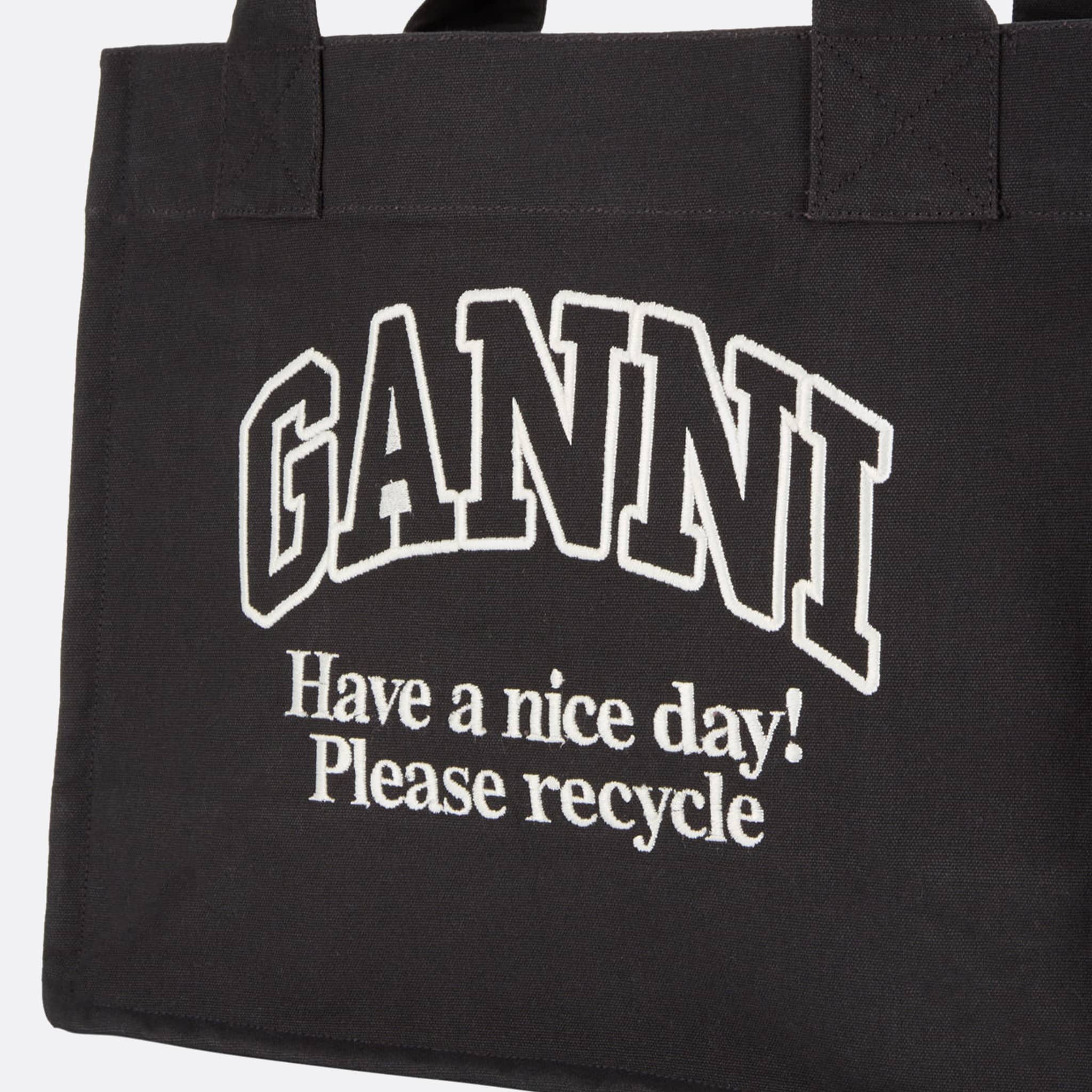 Large Easy Shopper from Ganni in Black