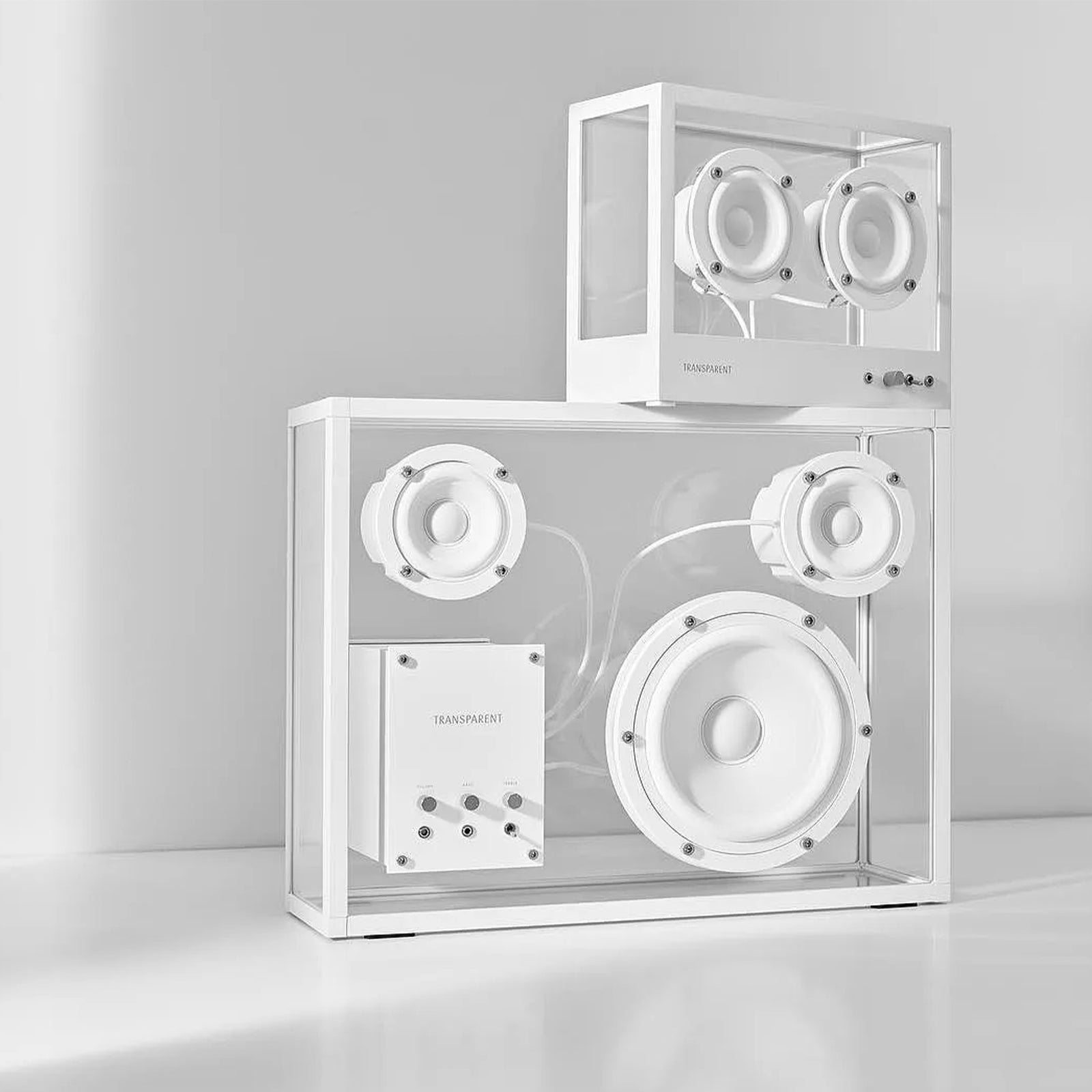 ELLIS ROSCH Large Transparent Speaker White