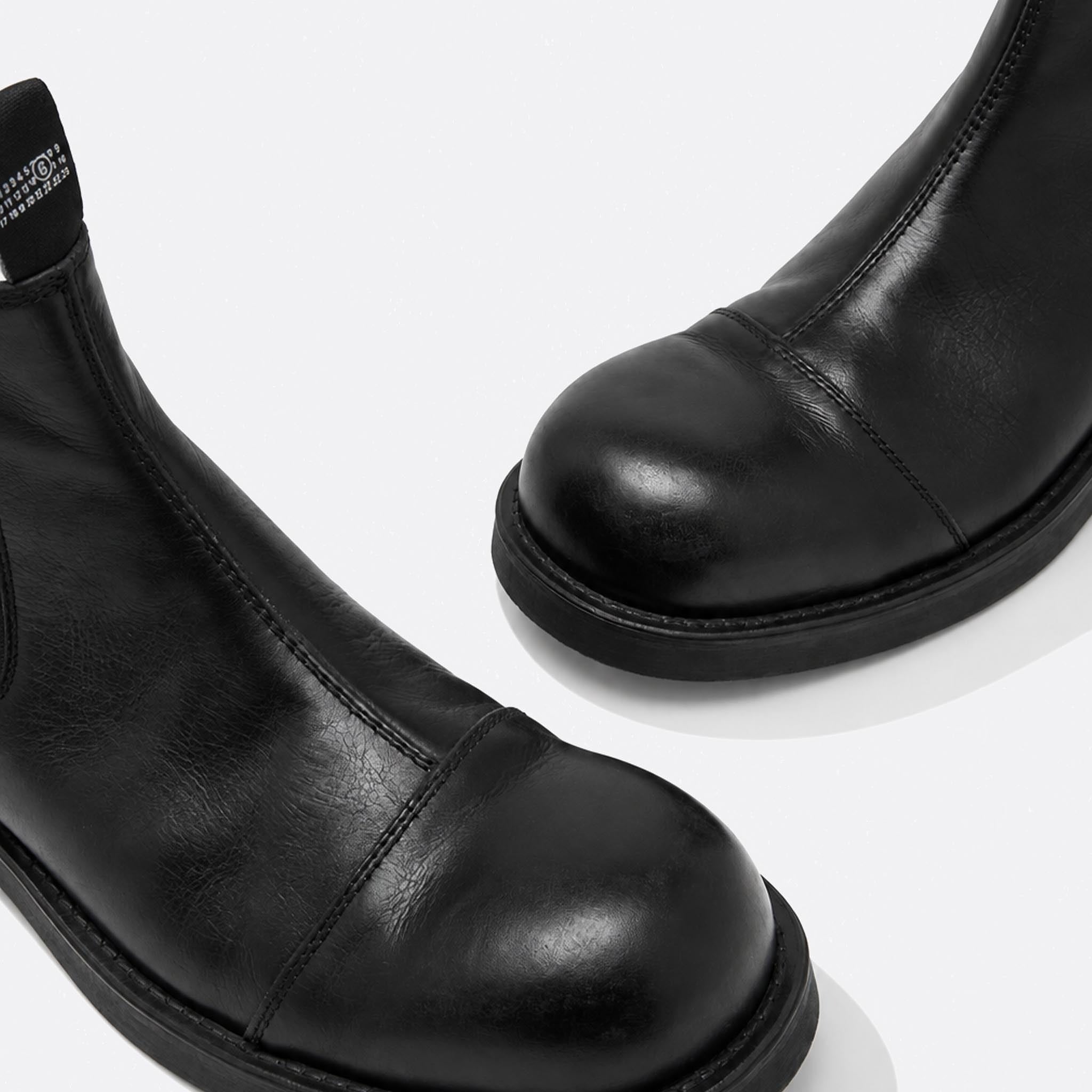 Leather Biker Chelsea Boots from MM6 Maison Margiela