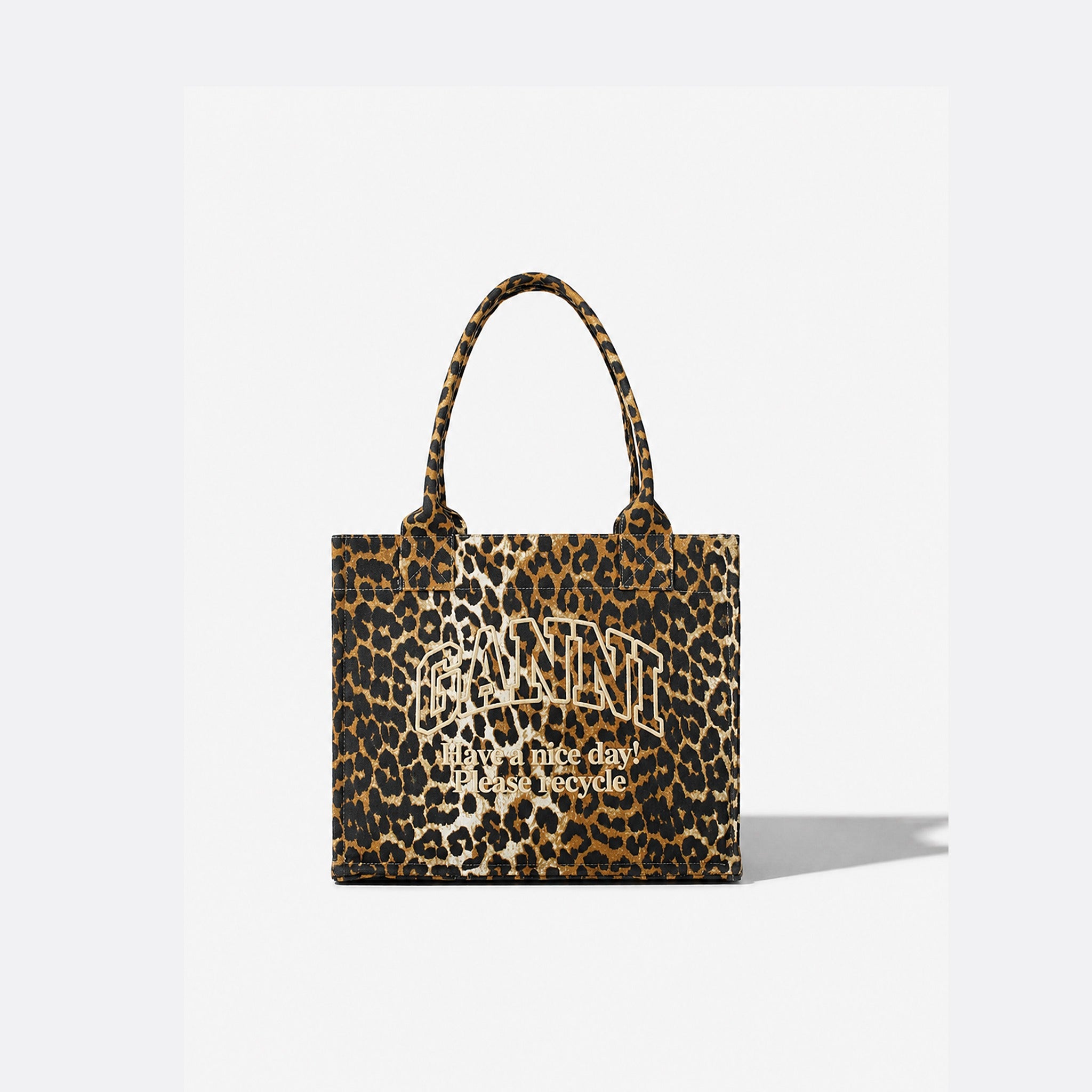 Leopard Print Large Tote Bag from GANNI