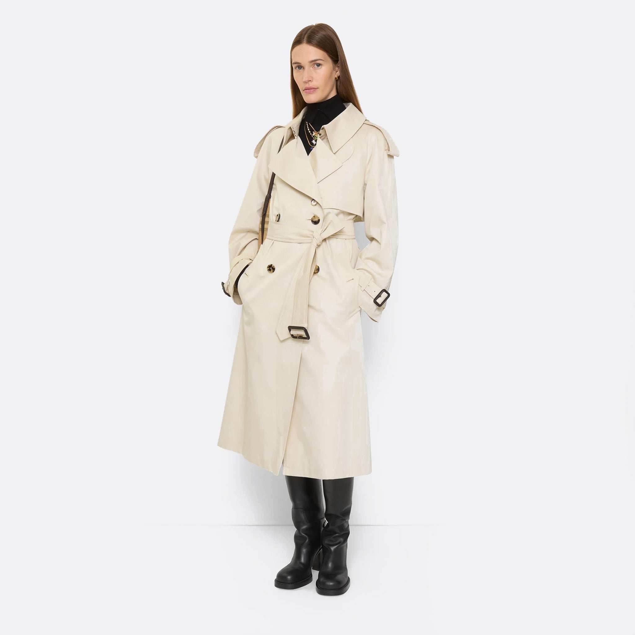 The Long Fitzrovia Trench Coat from Burberry in White