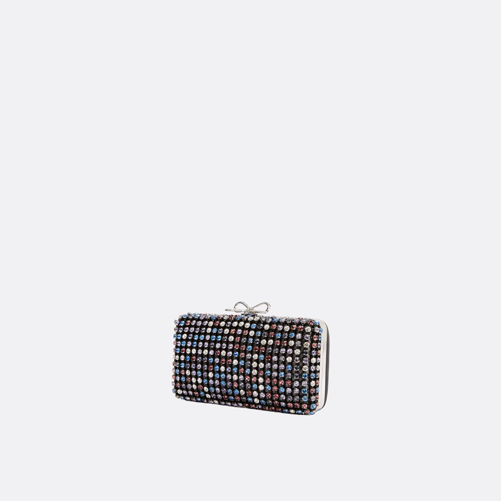 Multi Crystal Chainmail Clutch by Self-Portrait