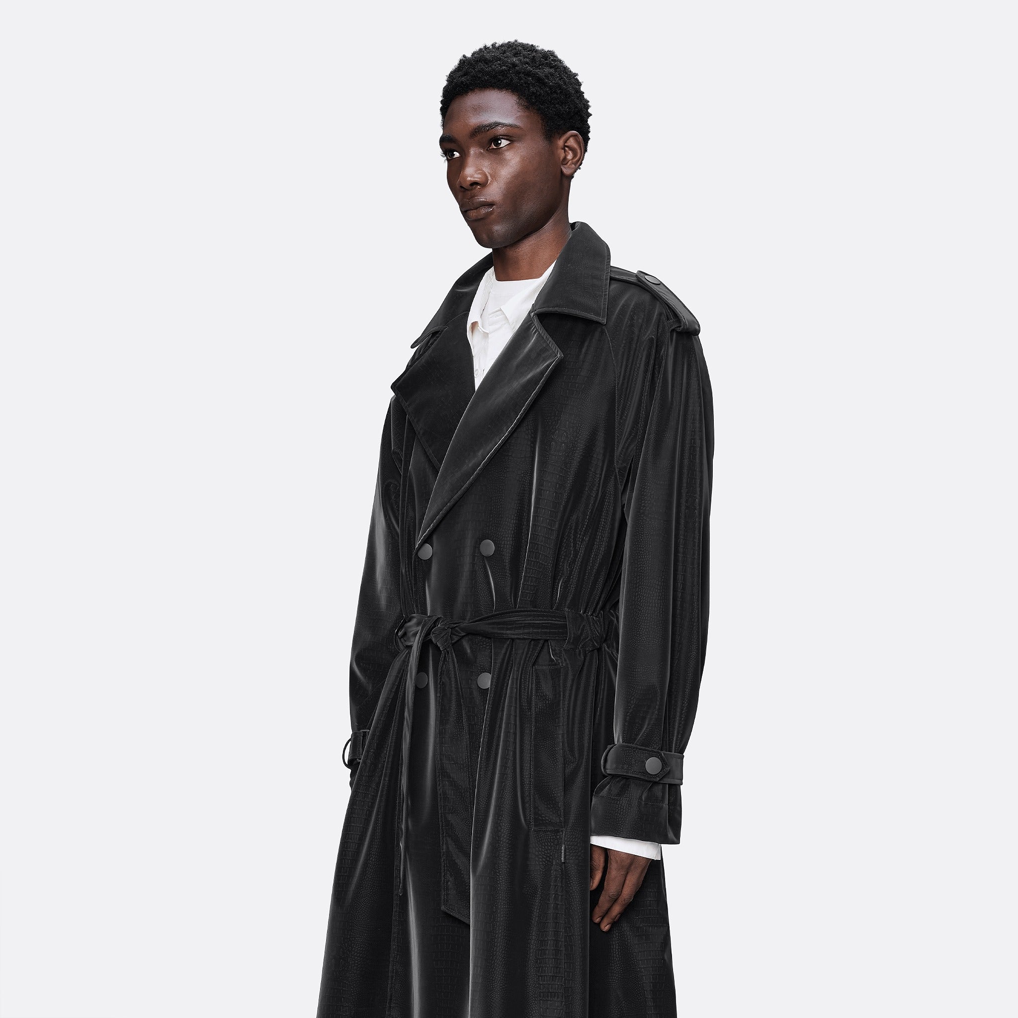 The W3 Trench Coat from Rains in Black